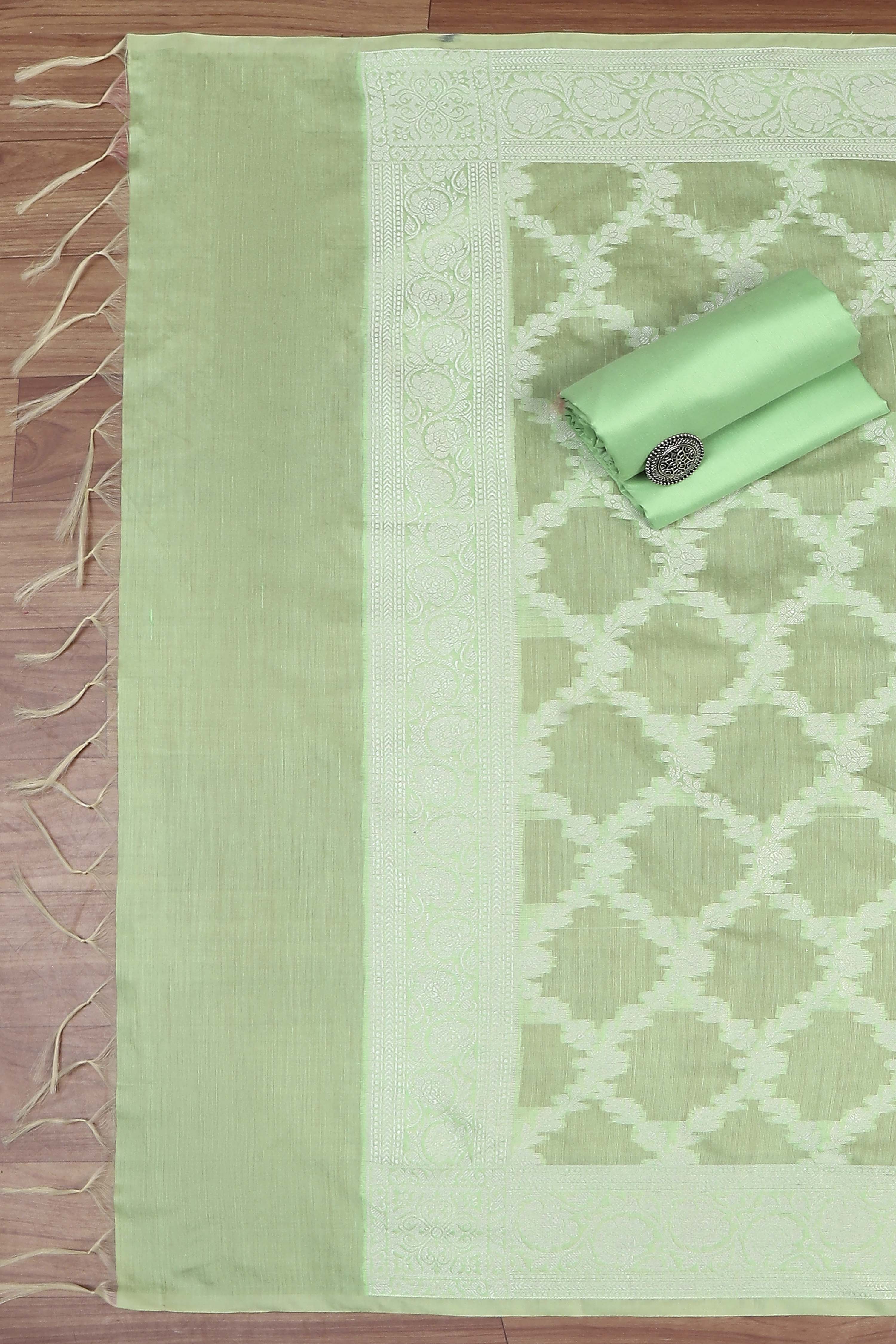 Pastel Cotton Printed Embroidered Unstitched Suit Set image number 3