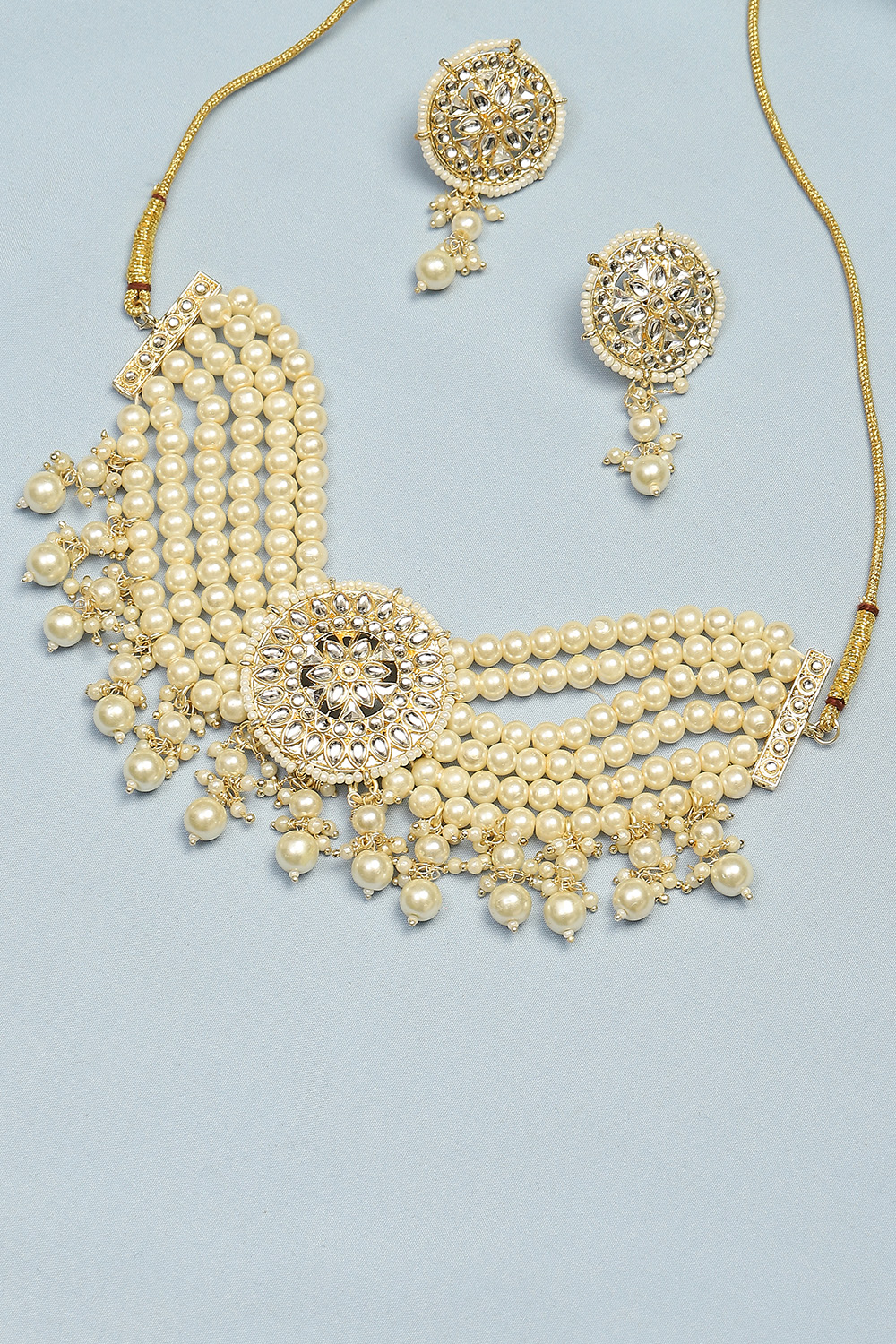 Pearl Alloy Necklace Set image number 2