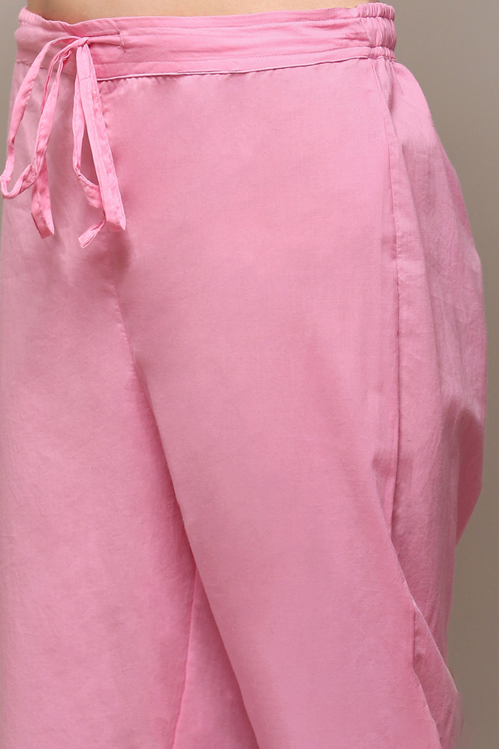 Powder Blue Cambric Narrow Kurta Pant Suit Set image number 2