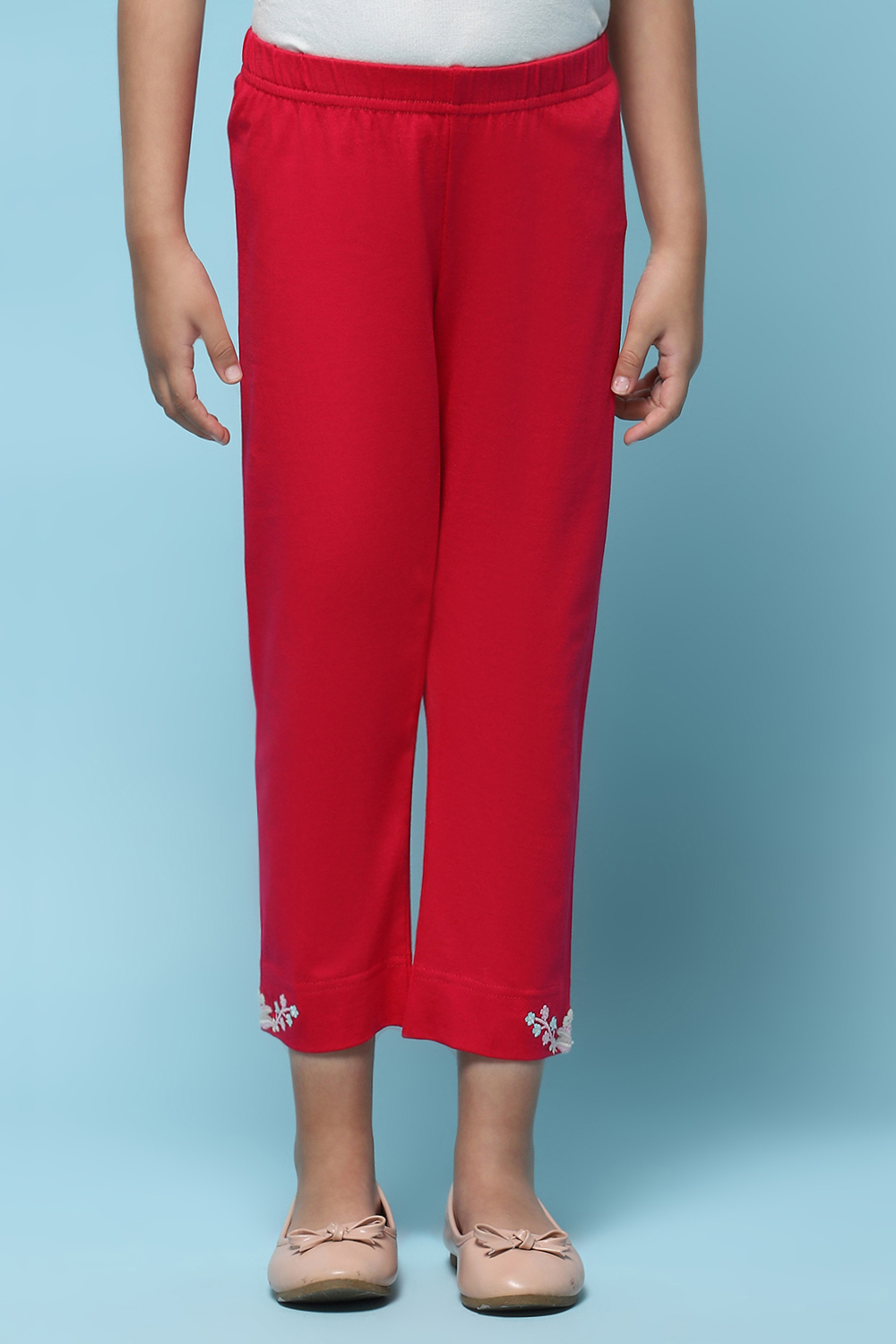 Fuchsia Cotton Lycra Regular Fit Capri image number 4