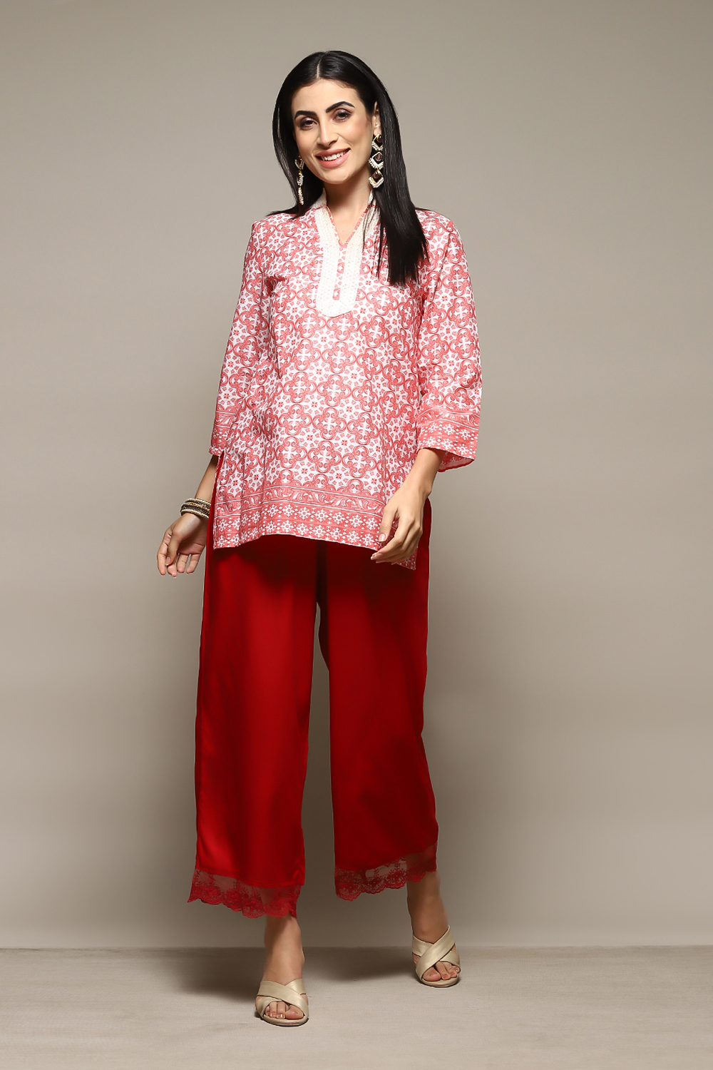 Black Rayon Regular Solid Palazzo image number 0
