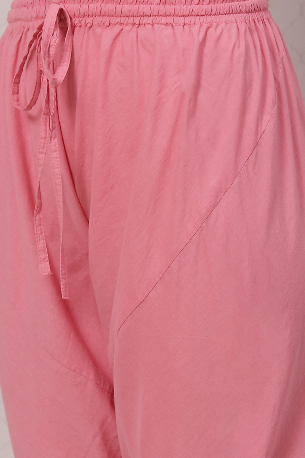 Turquoise Cotton Anarkali Kurta Churidar Suit Set image number 3