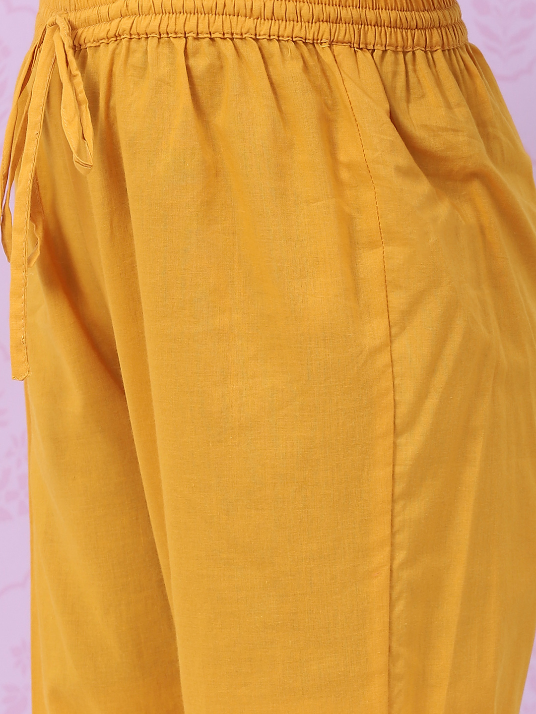 Ochre Art Silk Straight Printed Kurta Set image number 2