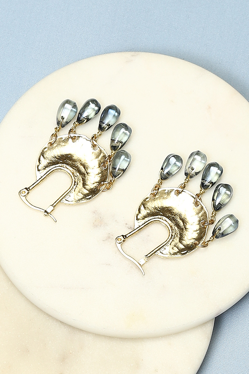 Gold Brass Earrings image number 2
