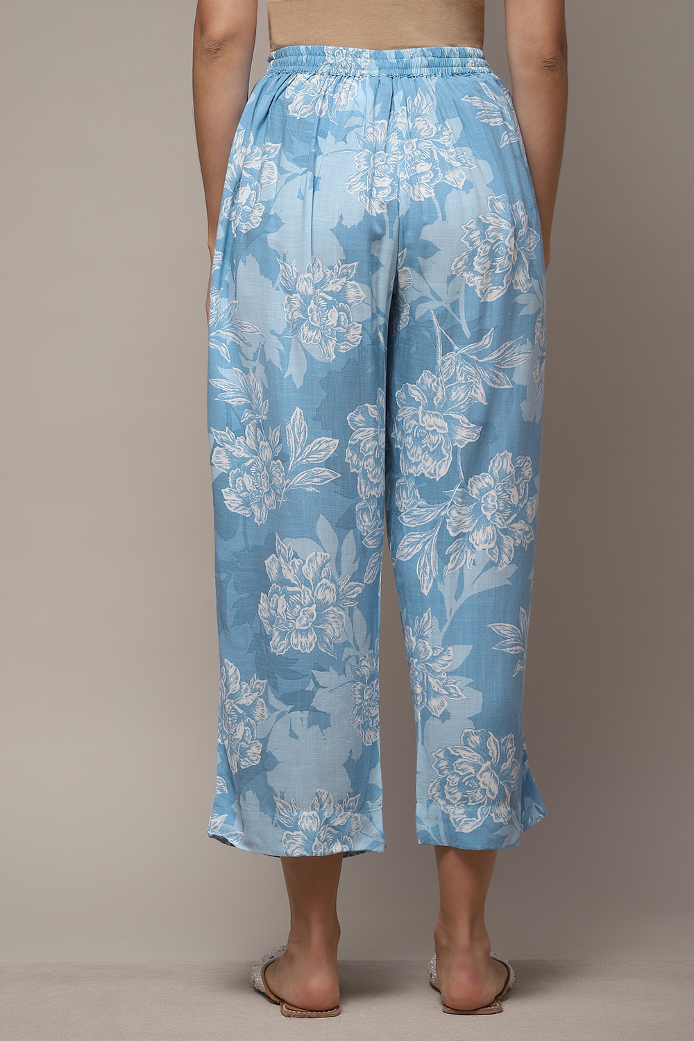 Teal LIVA Straight Palazzo image number 2