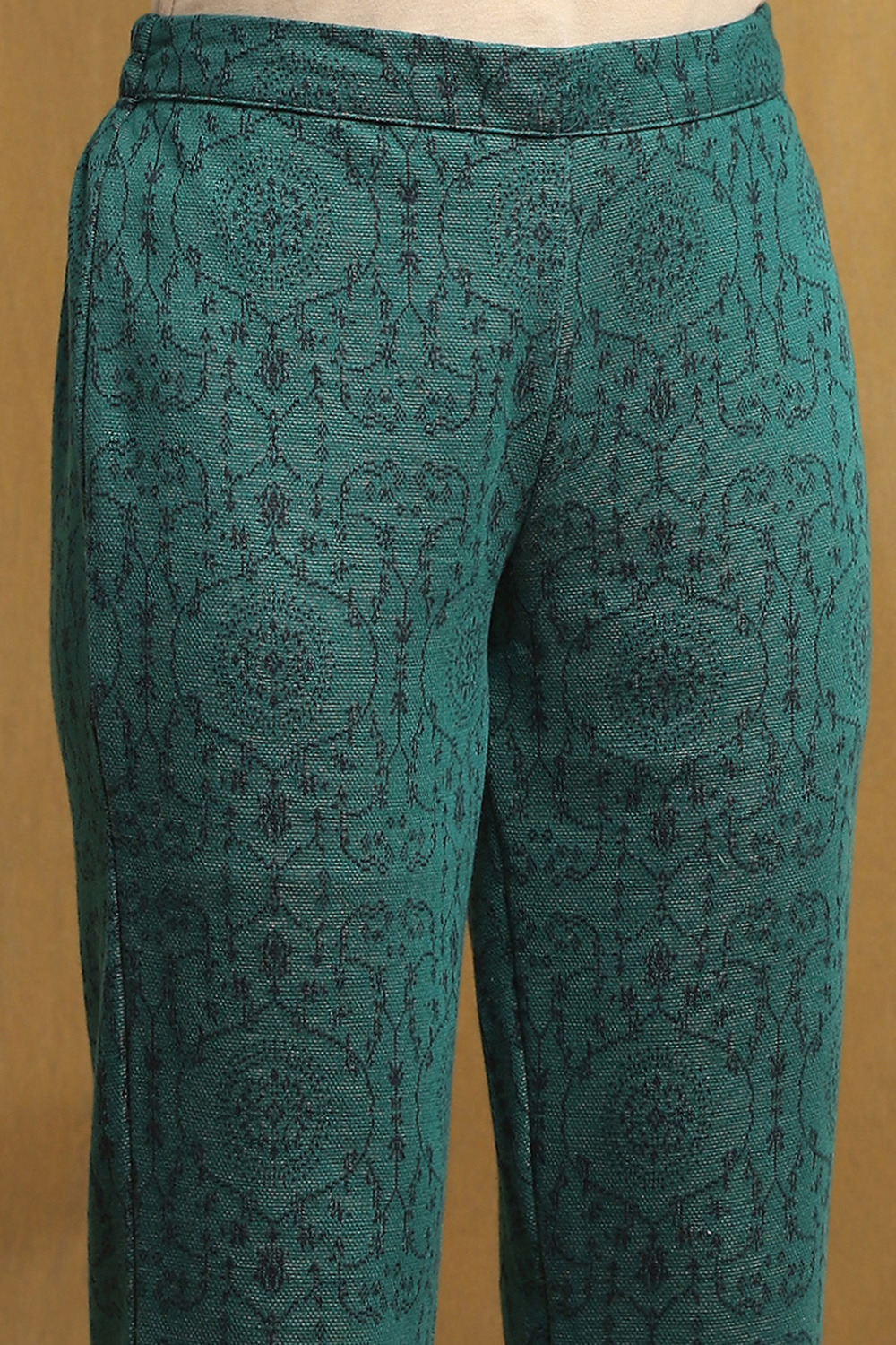 Green Jacquard Straight Set image number 2