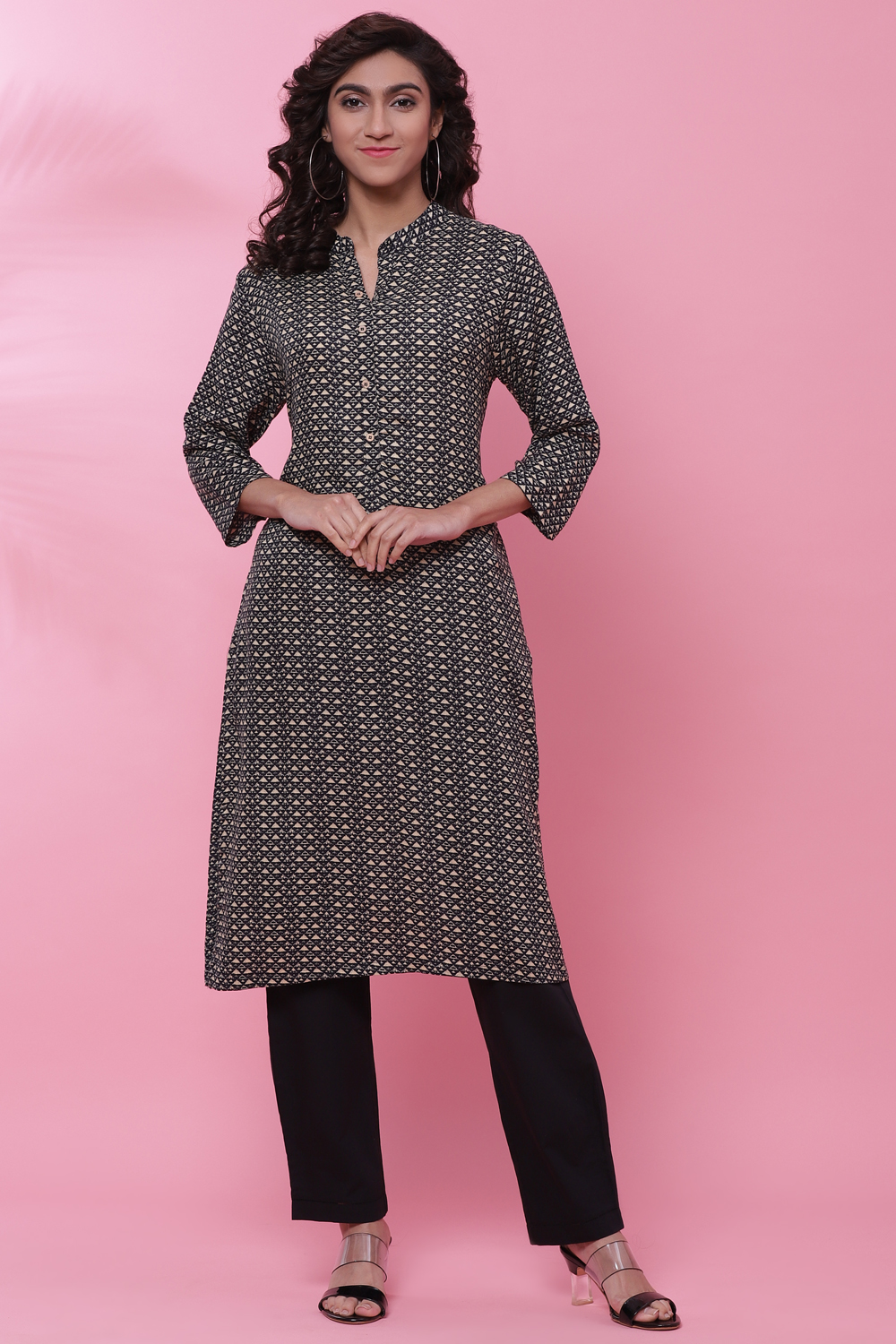 Orange Rayon Straight Kurta image number 0