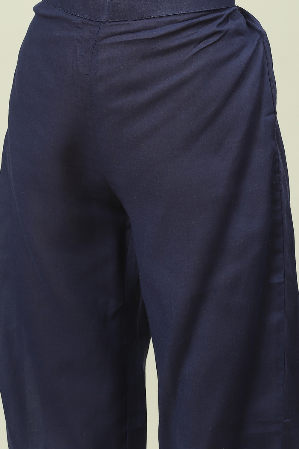 Blue Cotton Machine Embroidered Unstitched Suit Set image number 2