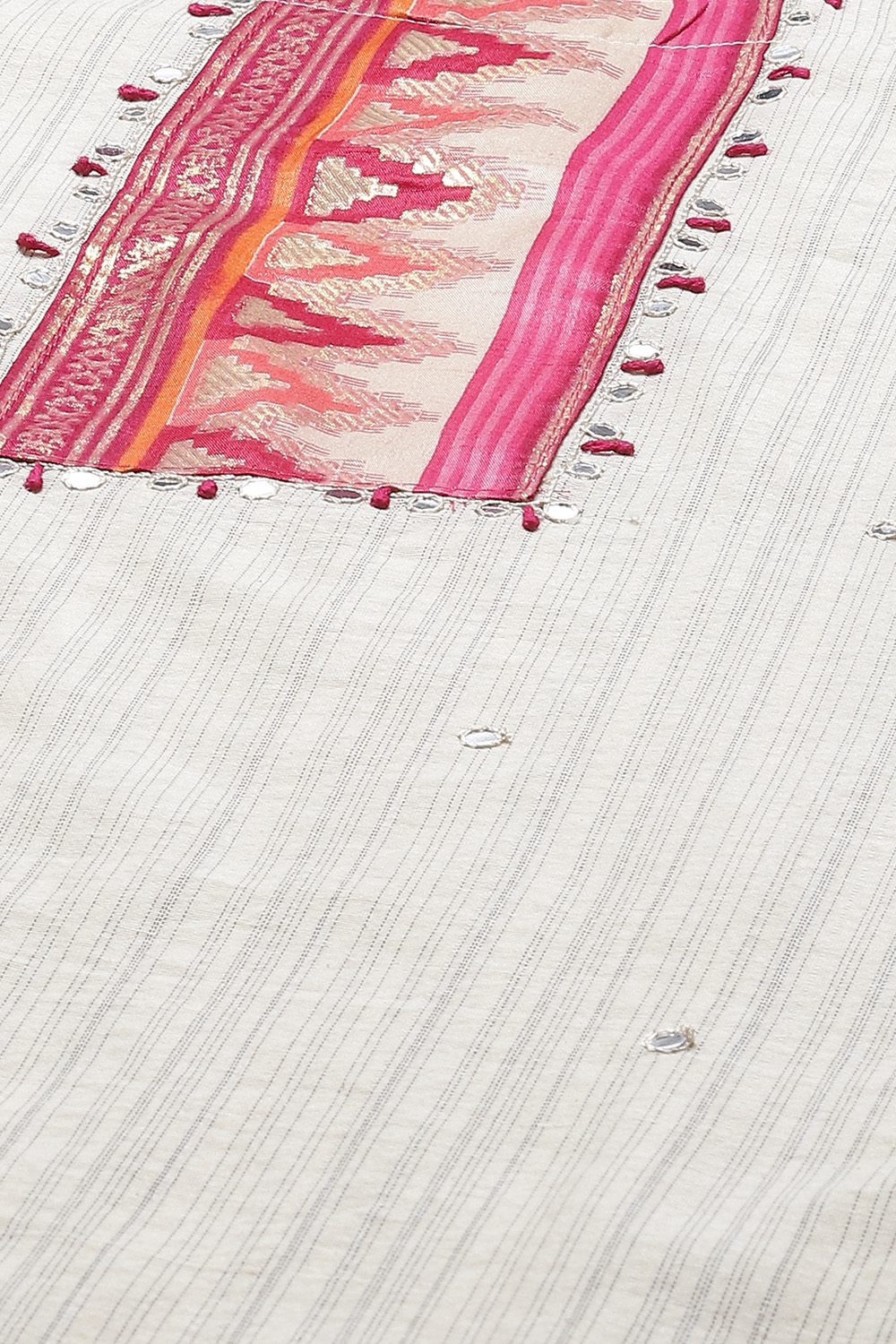 Fuchsia Cotton Digital Print Unstitched Suit Set image number 1