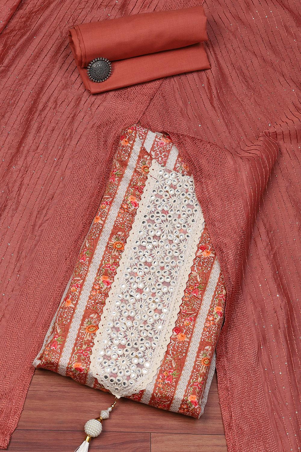 Multicolour Cotton Digital Print Unstitched Suit Set image number 0