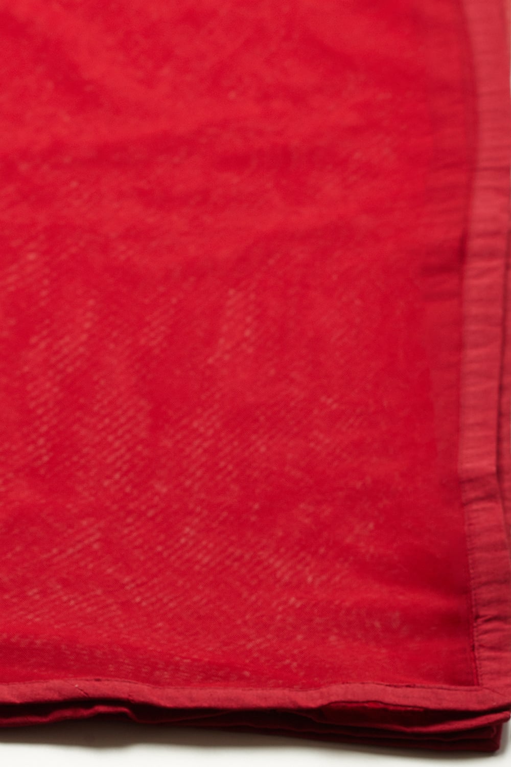 Red Silk Flared Solid Suit Set image number 3