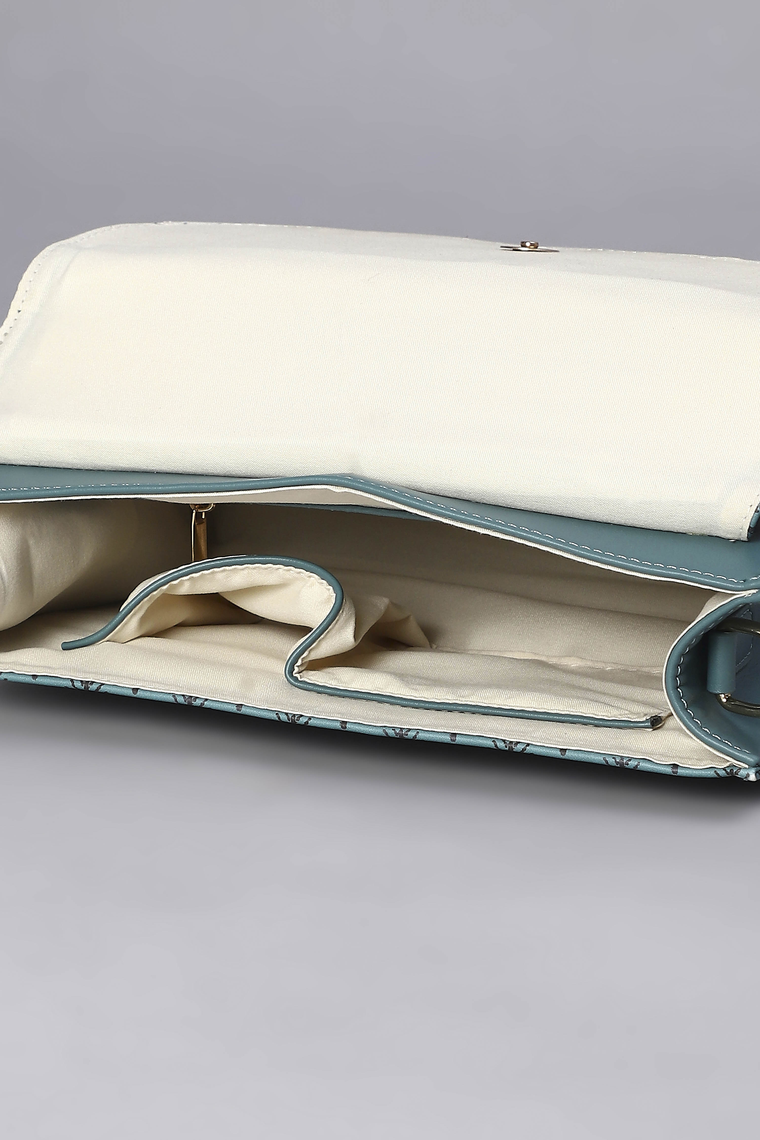 Blue PU Satchel image number 5