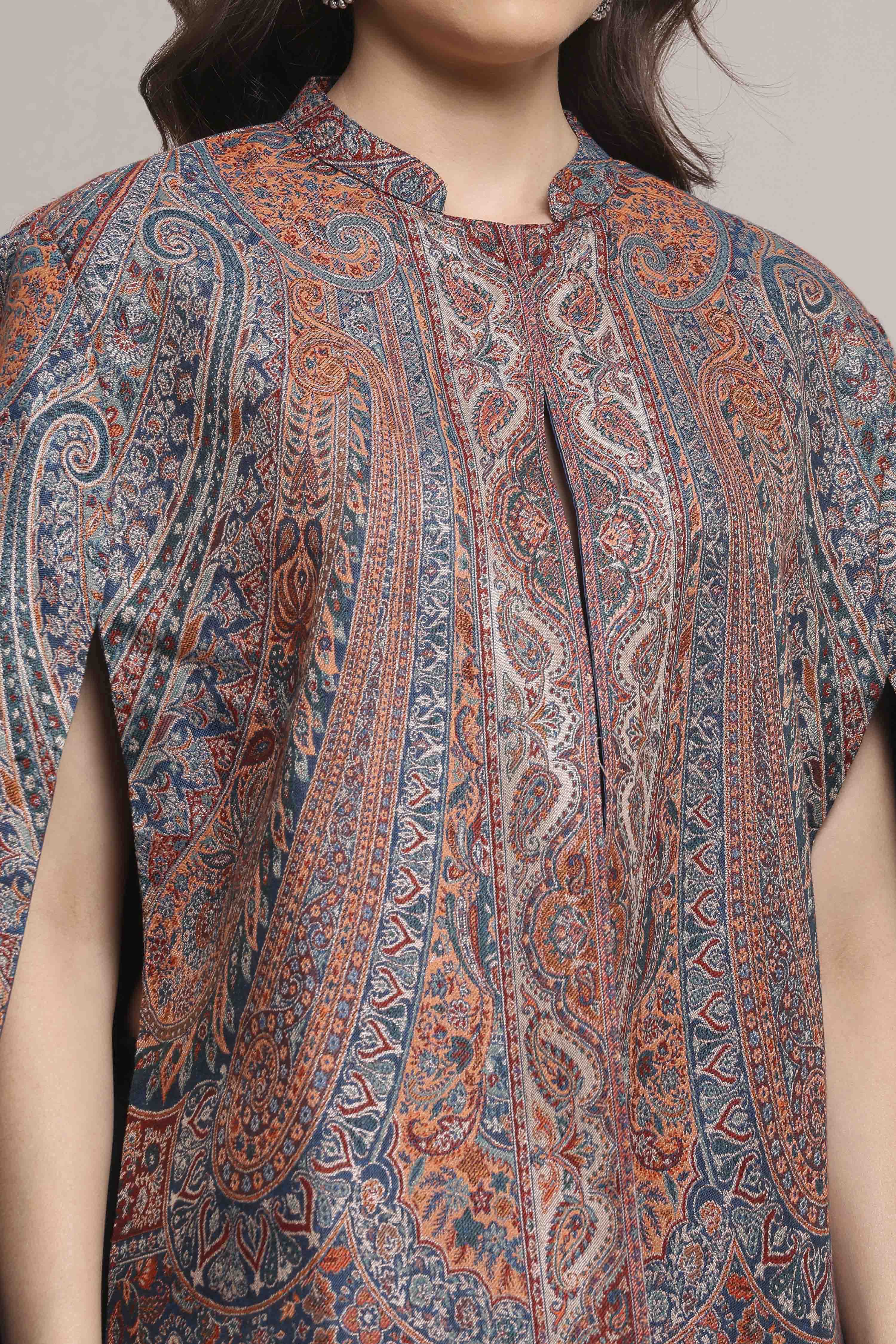 Turquoise Jacquard Yarndyed Fusion Set image number 1