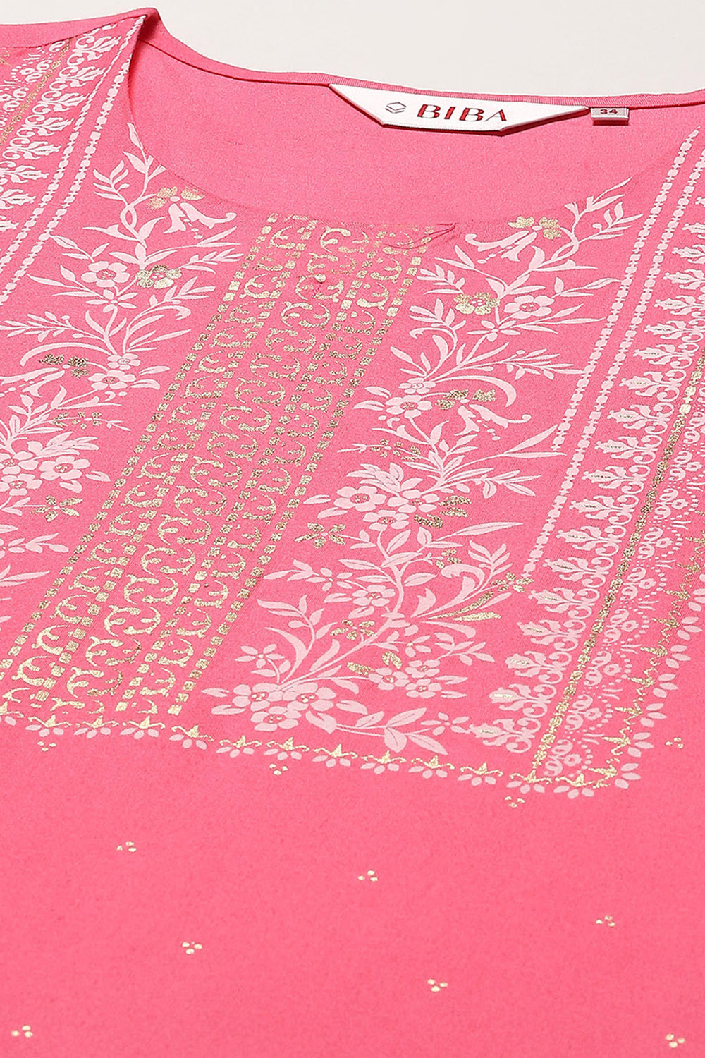 Pink Rayon flax Relaxed Kurta Palazzo Suit Set image number 1