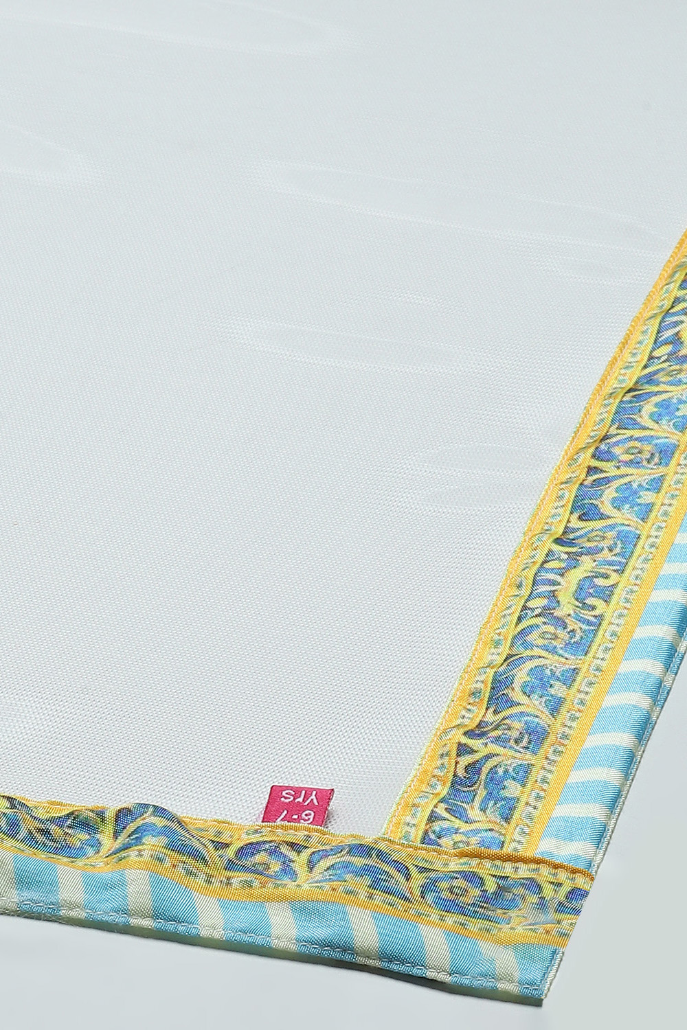 White Tiered Lehenga With Printed Blouse & Net Dupatta image number 3