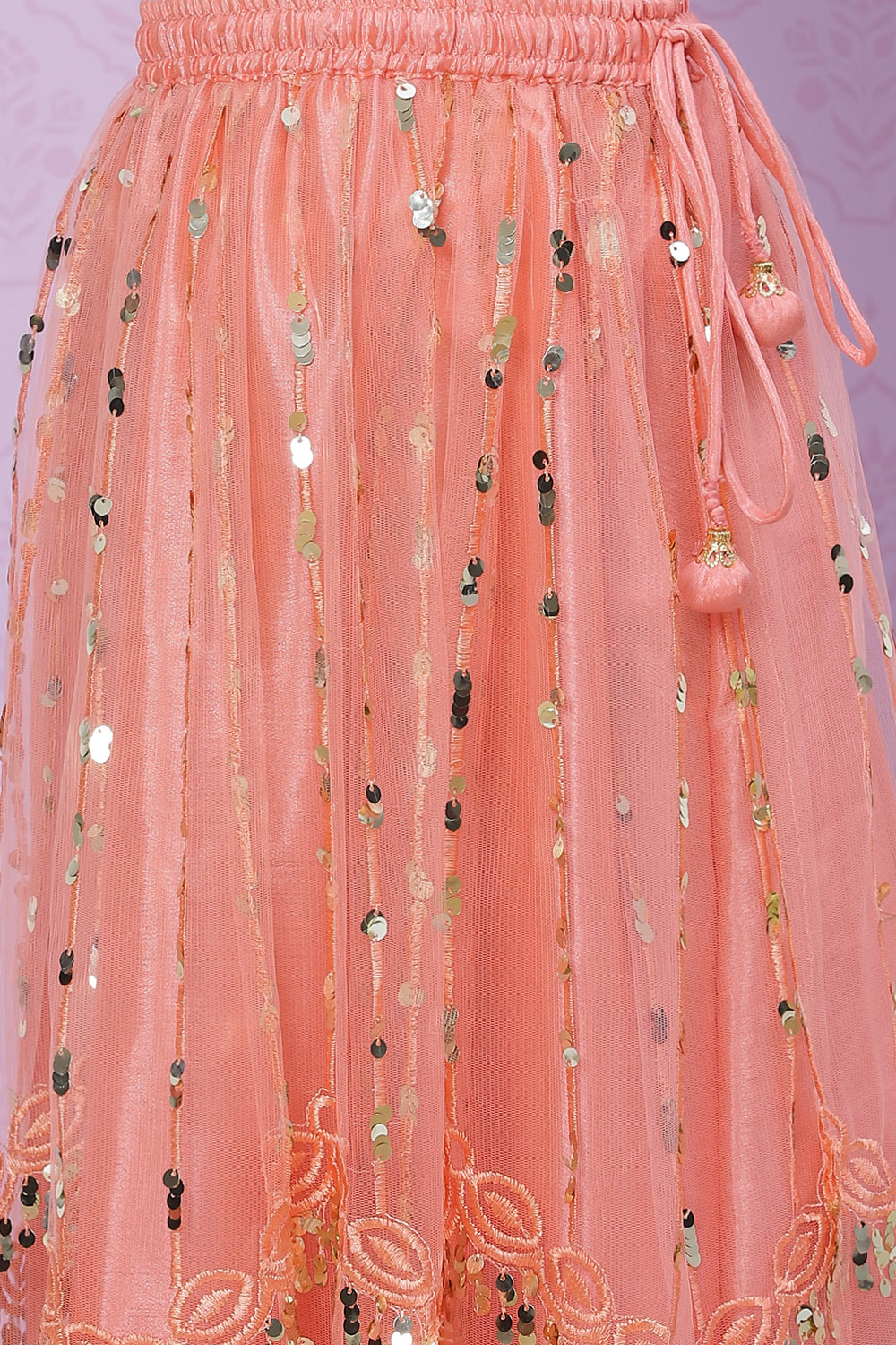 Yellow Art Silk Lehenga image number 1