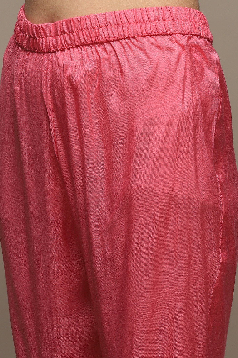 Pink Modal Machine Embroidered Unstitched Suit Set image number 3