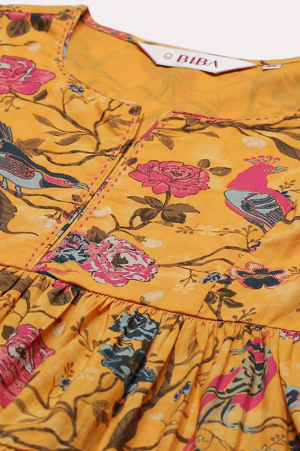 Pink Cotton Fusion Dress image number 1