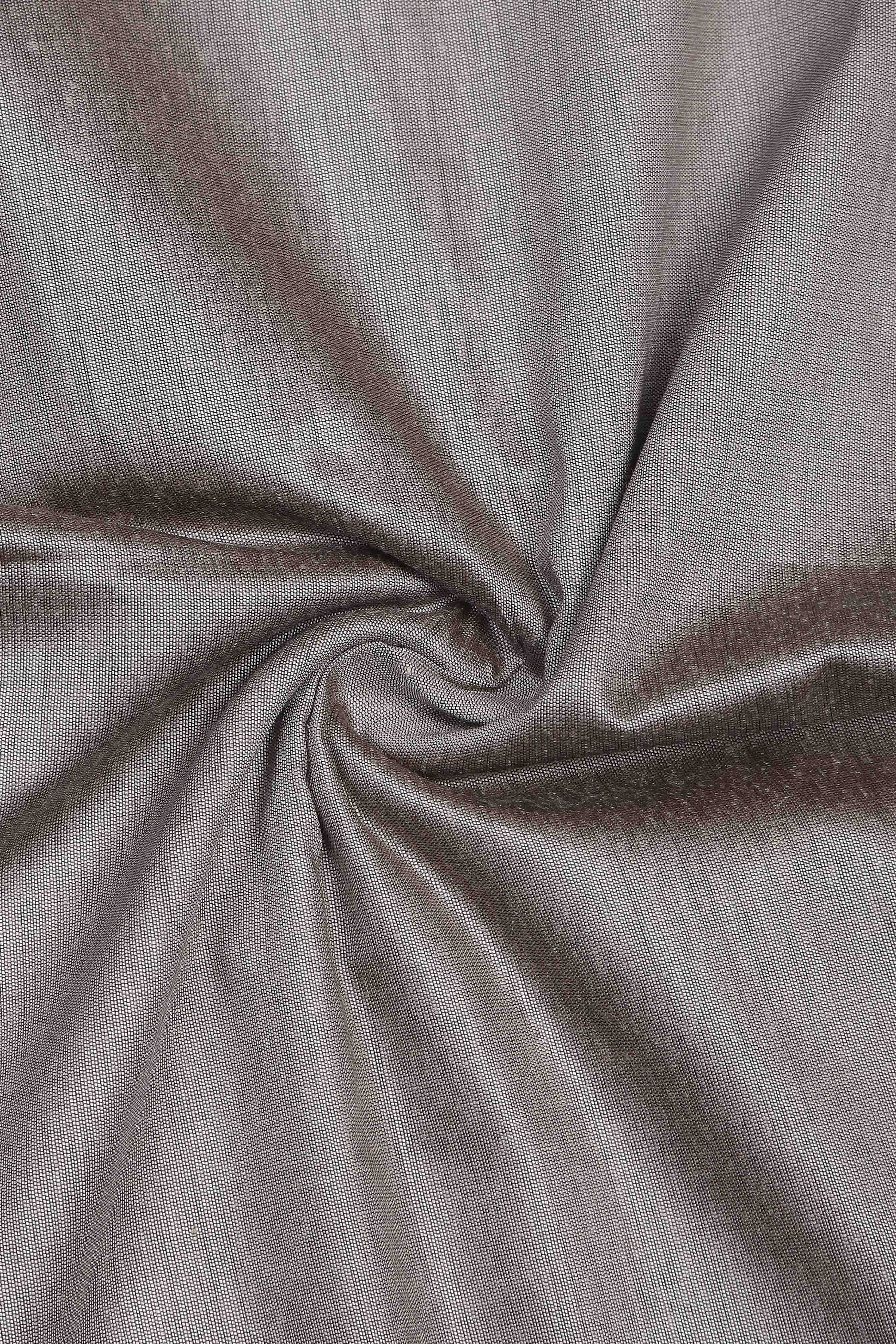 Dusty Mauve Banarasi Chanderi Banarasi Print Unstitched Suit Set image number 2