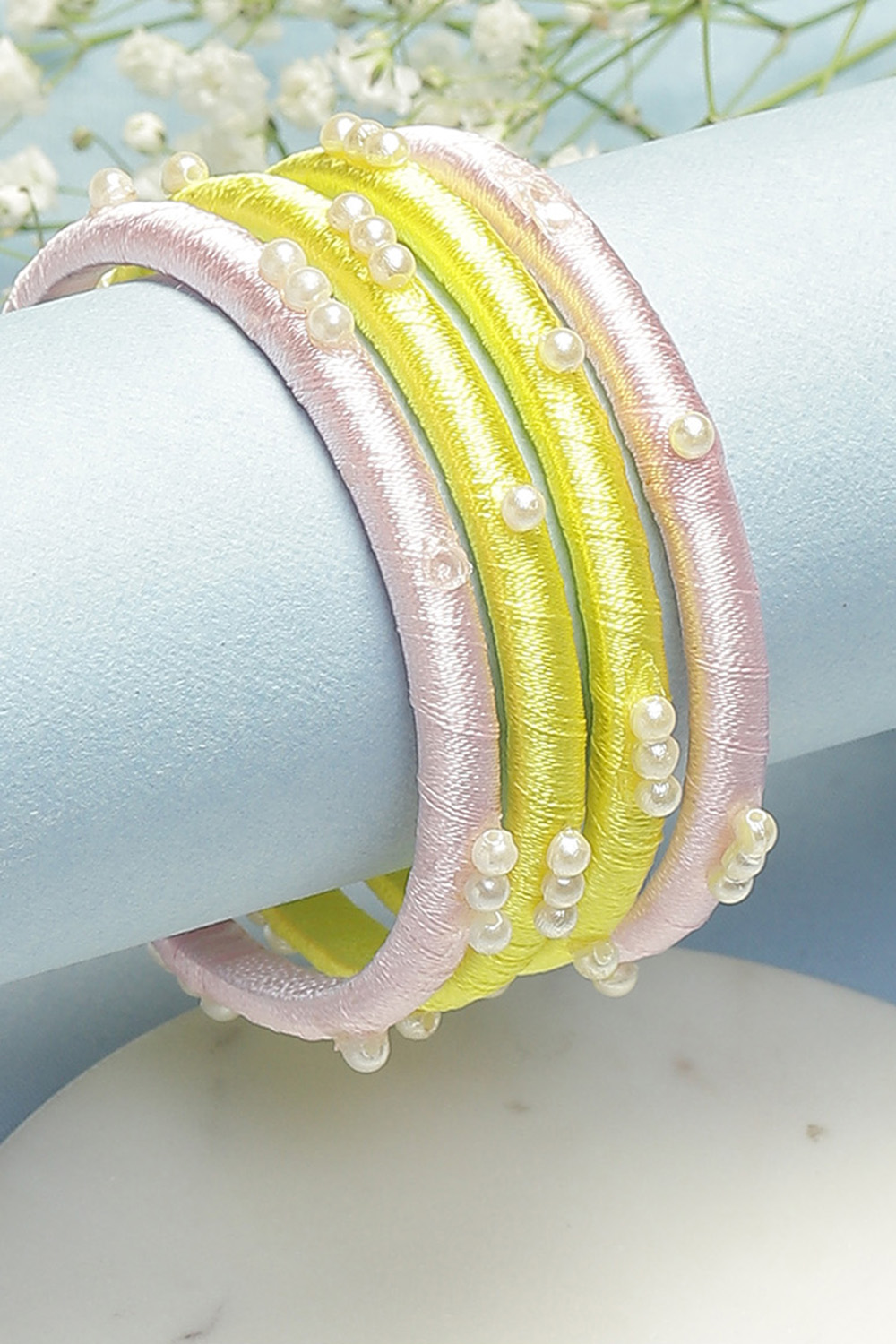 Pink & Yellow Kids Bangles image number 0