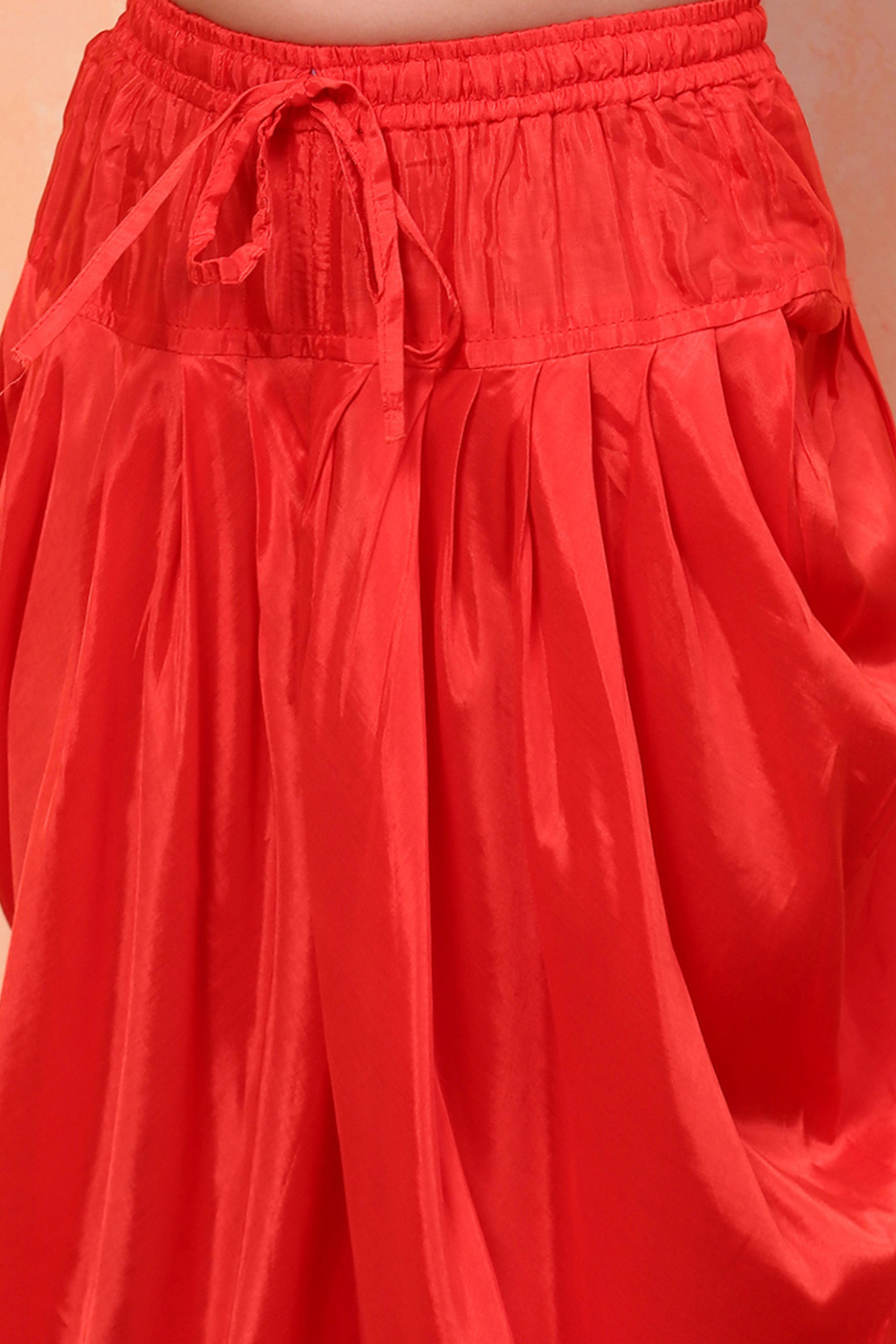 Blue and Red Cotton Printed Straight Suit Set image number 2