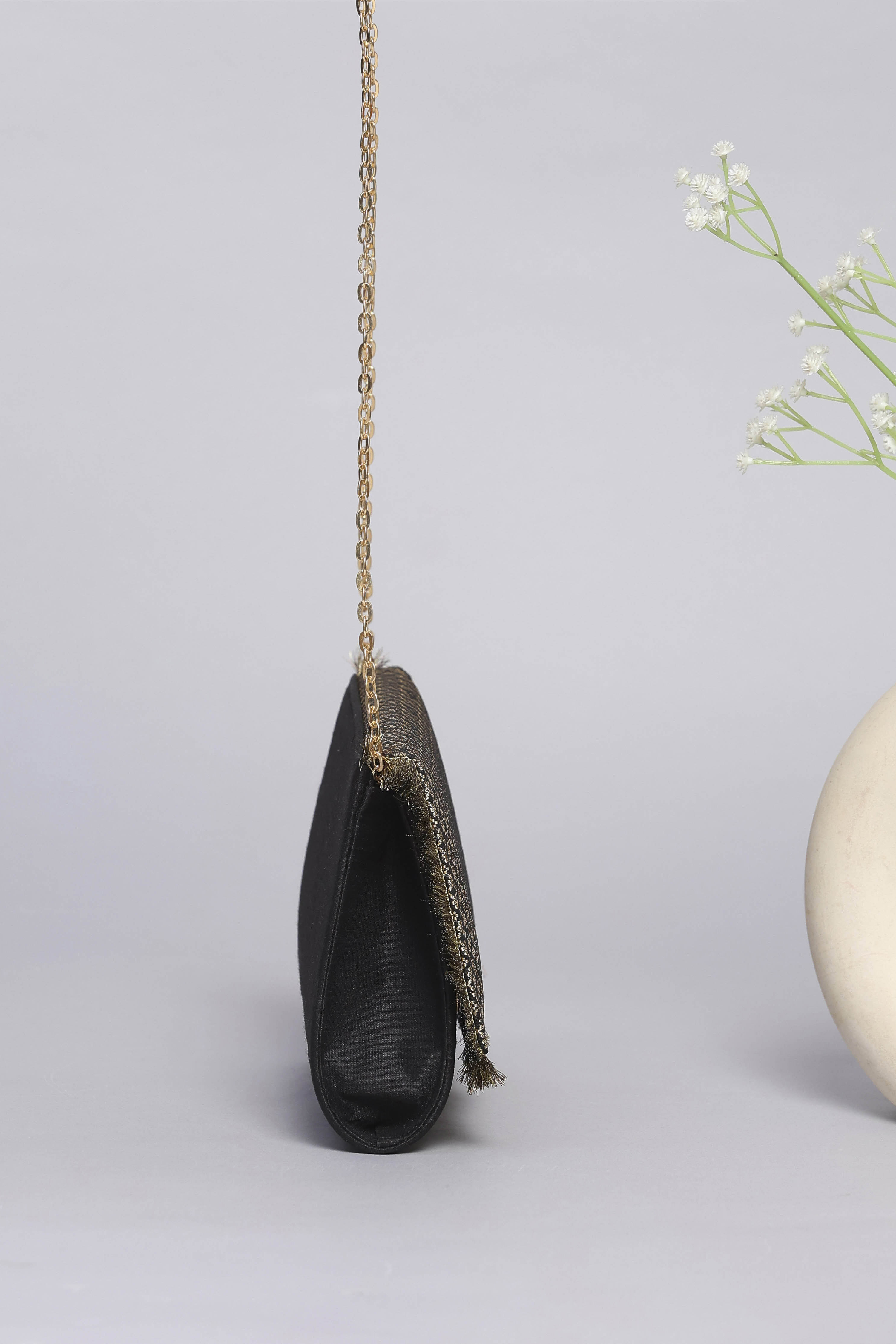 Black Polycotton Clutch image number 3