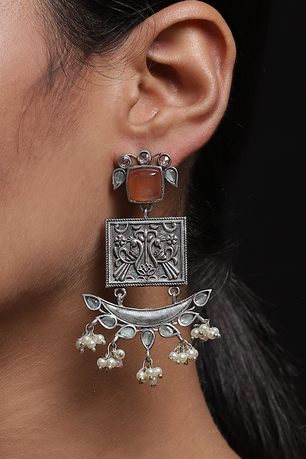 Oxidized And Rust Earrings image number 1