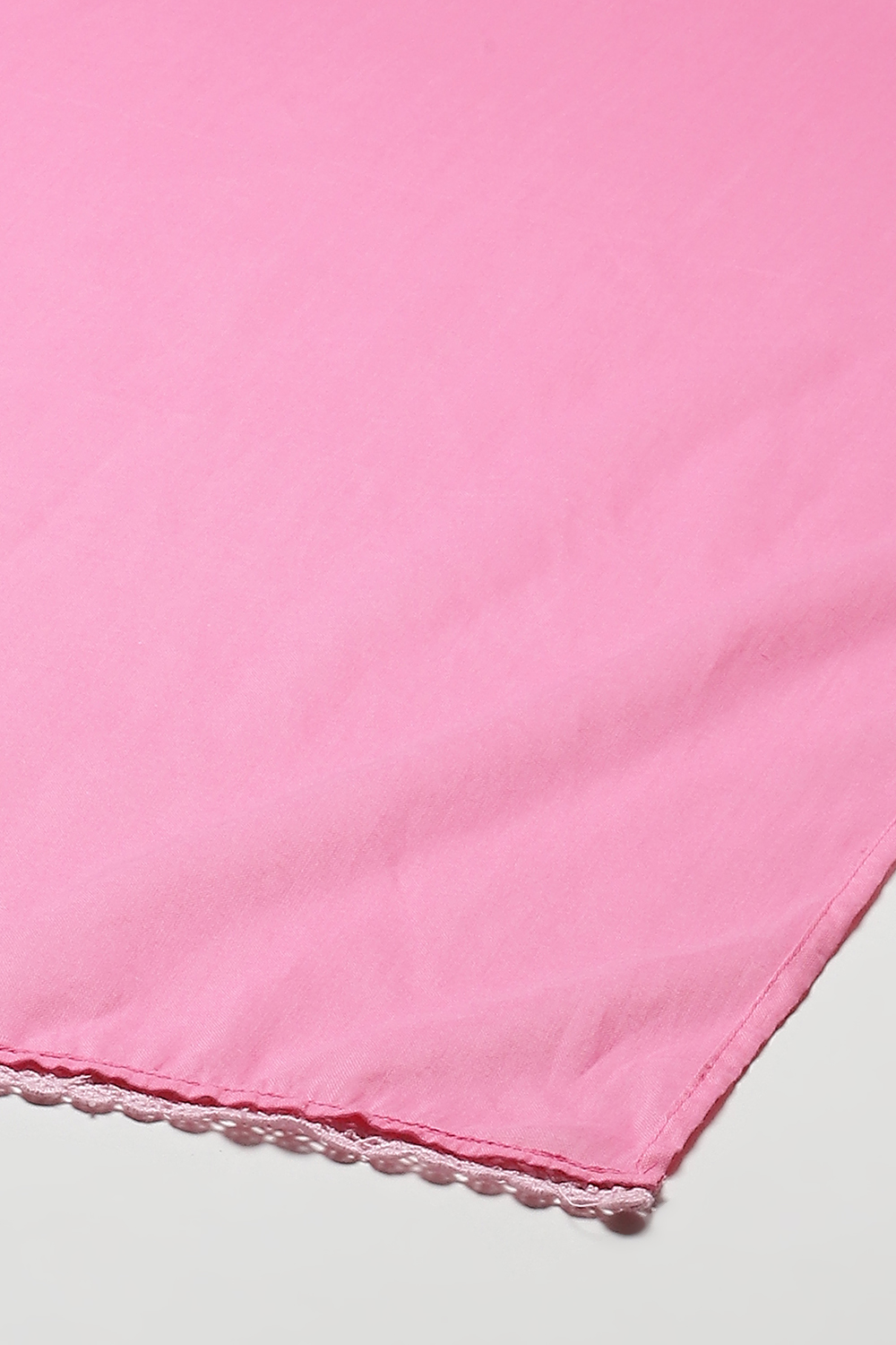 White & Blue Cotton Anarkali Kurta Churidar Suit Set image number 4