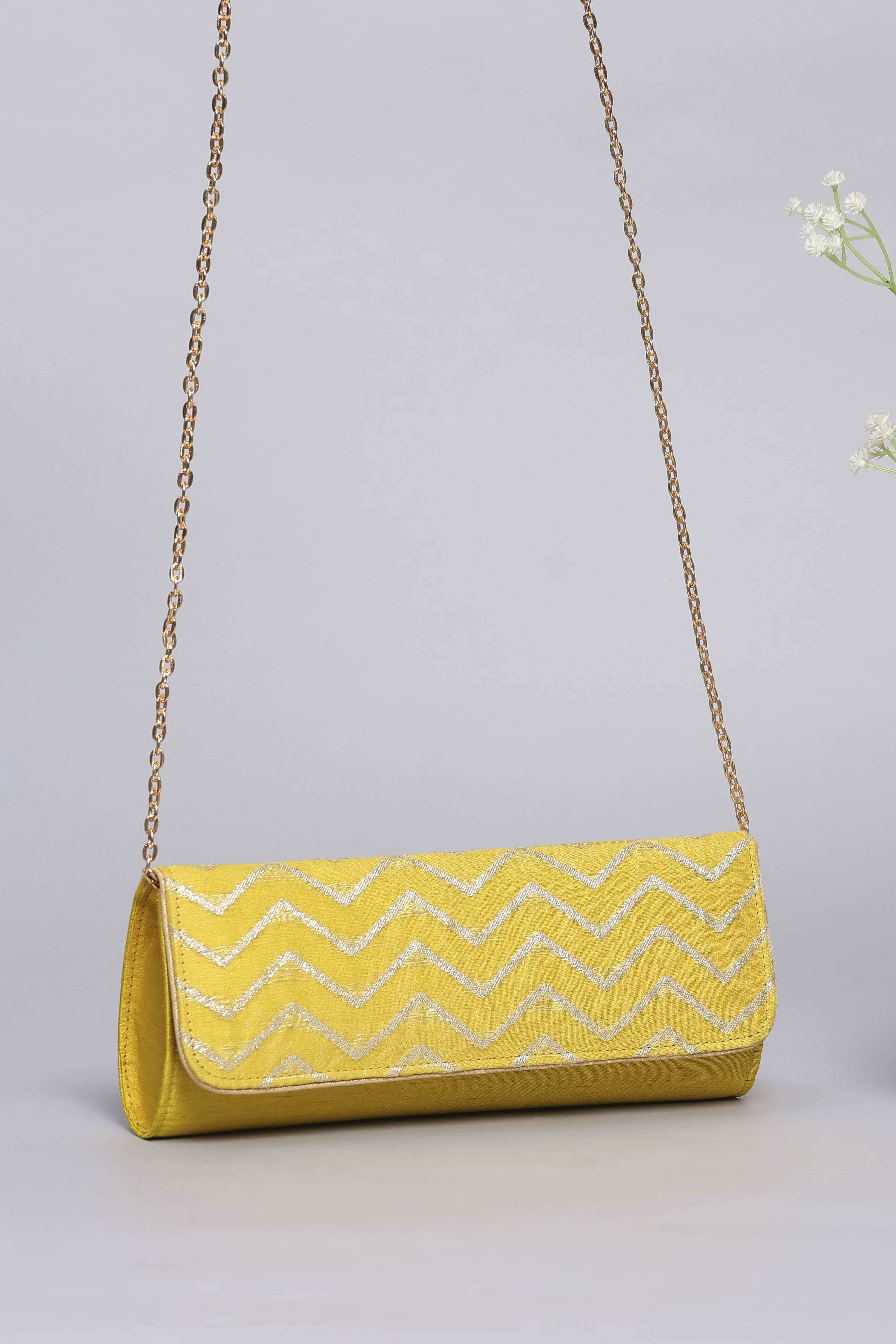 Yellow Polycotton Handbag image number 4