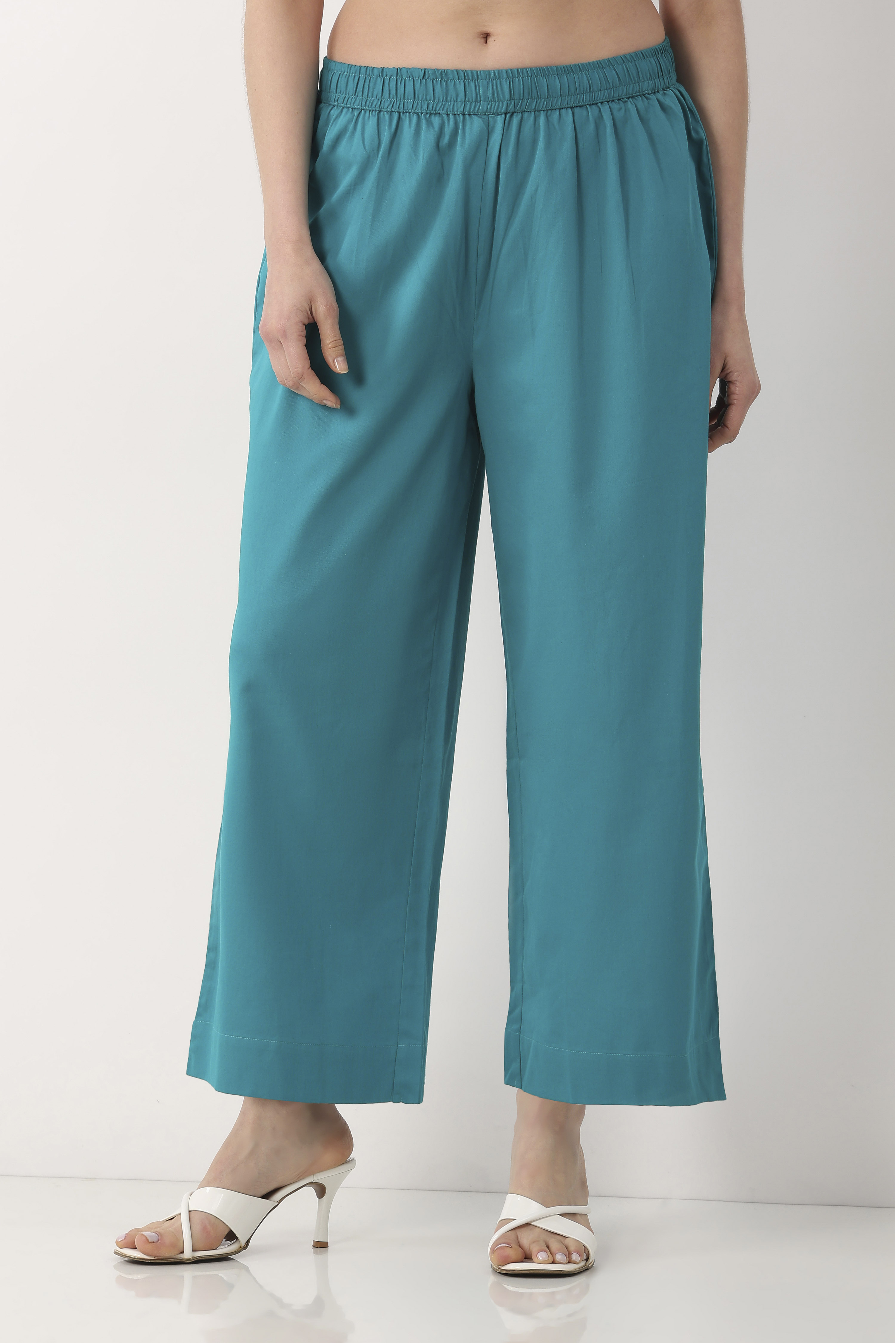 Pink Cotton Regular Pants image number 4