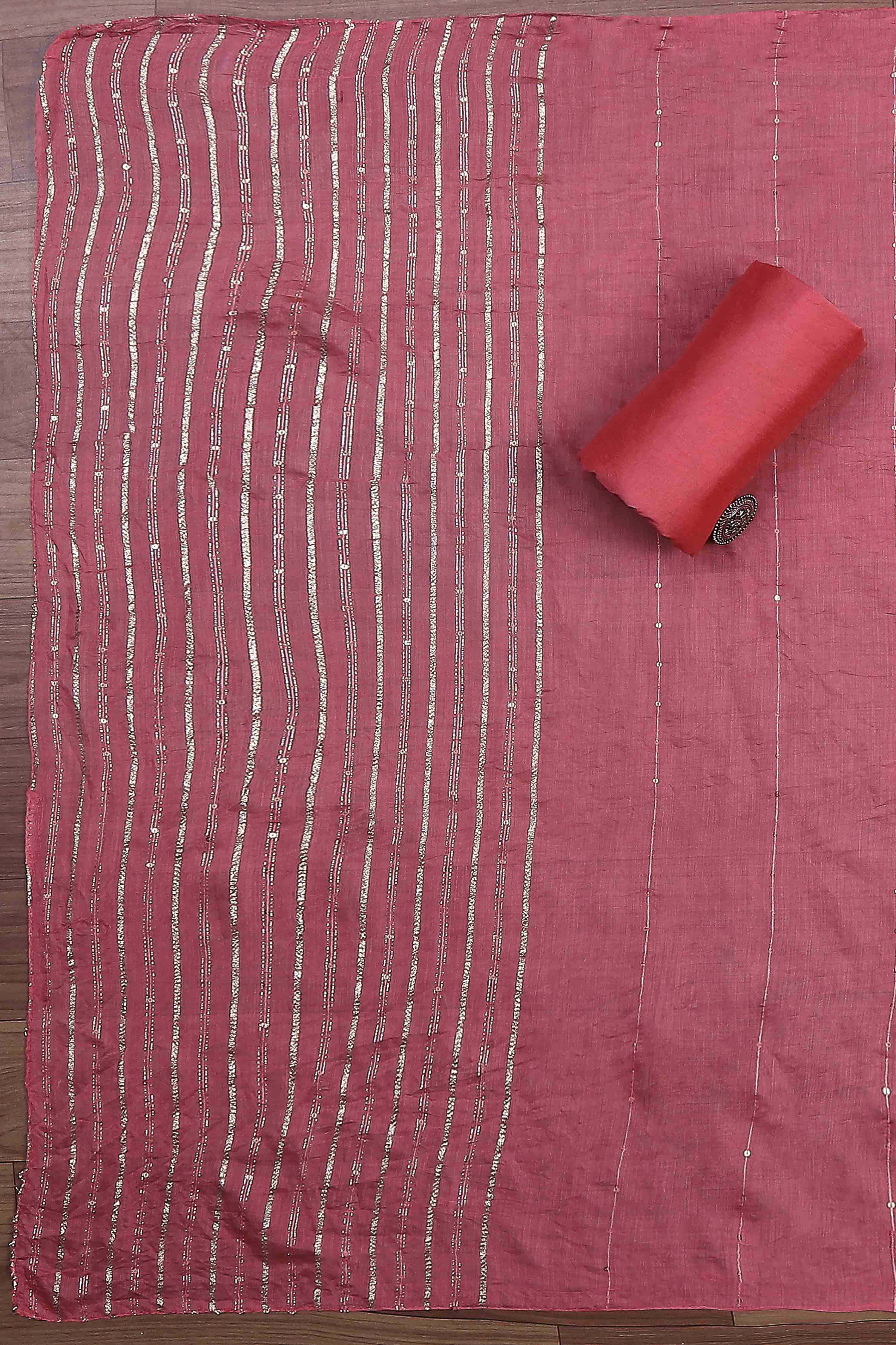 Blue Modal Rajasthani Print Unstitched Suit Set image number 3