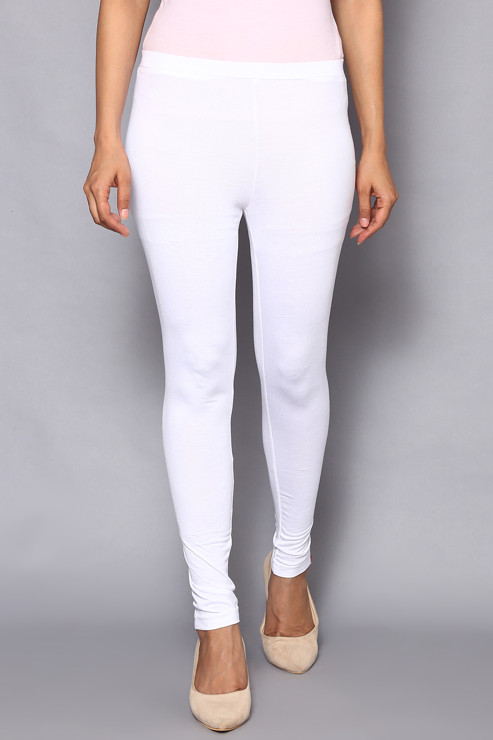 Black Viscose Lycra Solid Leggings image number 0