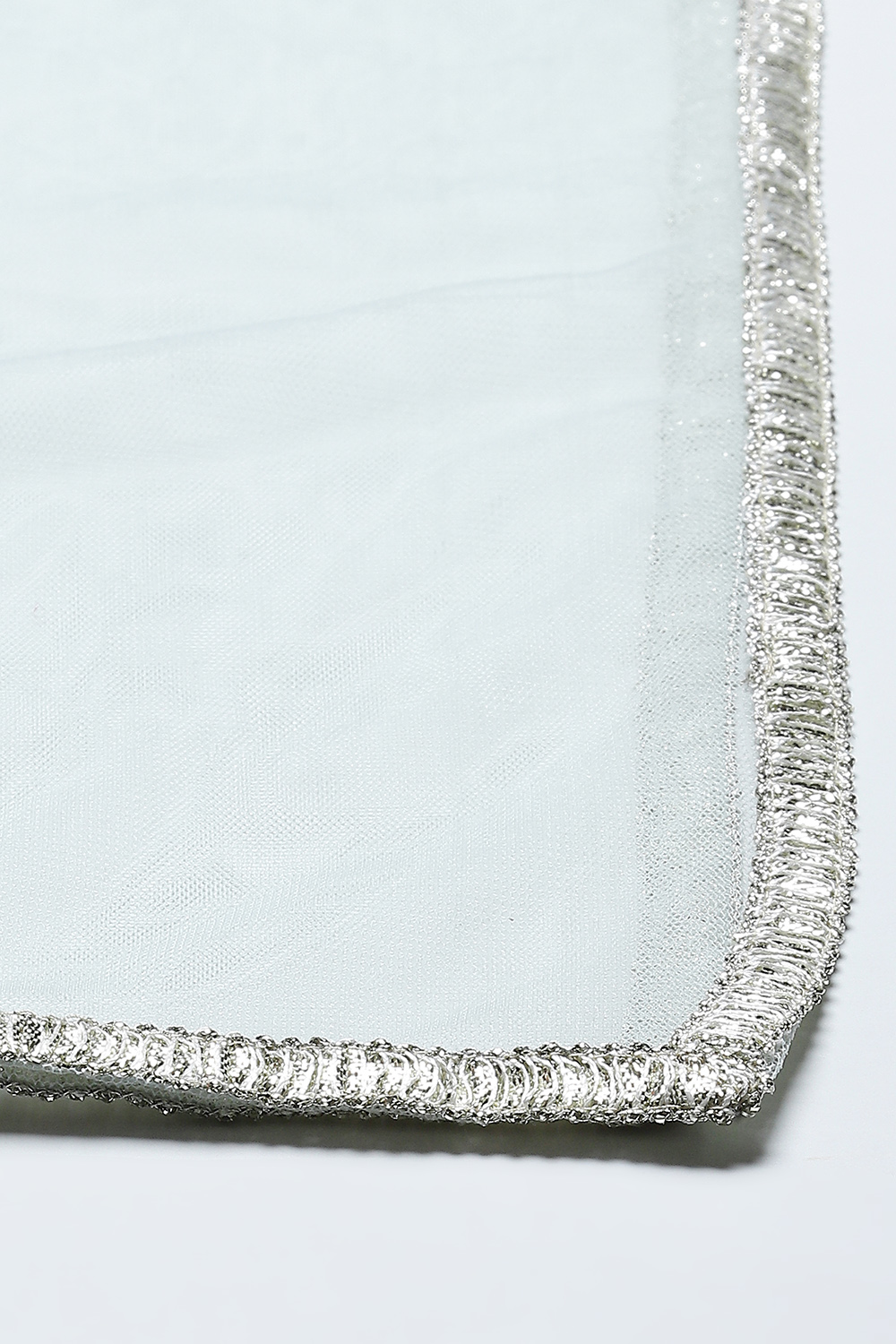 Powder Blue Art Silk Flared Lehenga Set image number 2