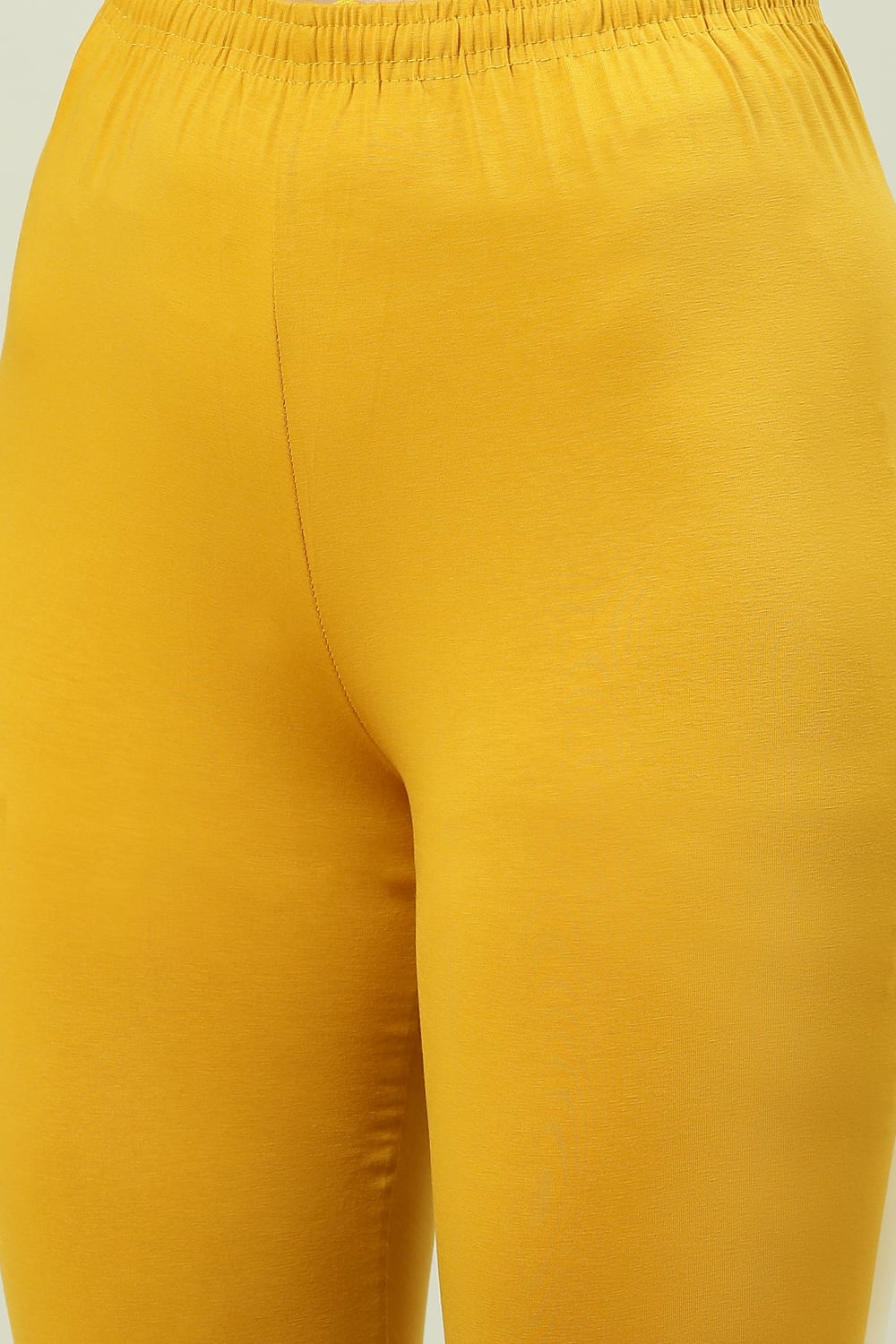 Camel Cotton Blend Solid Churidar image number 1