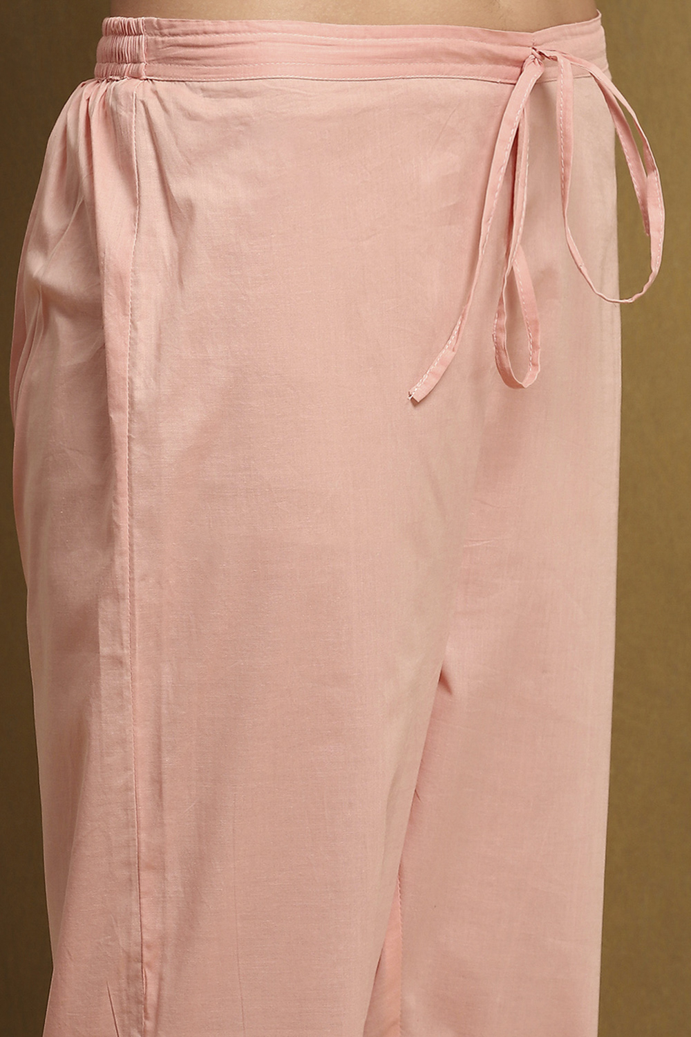 Moss Green Cotton Floral Printed Straight Suit Set image number 2