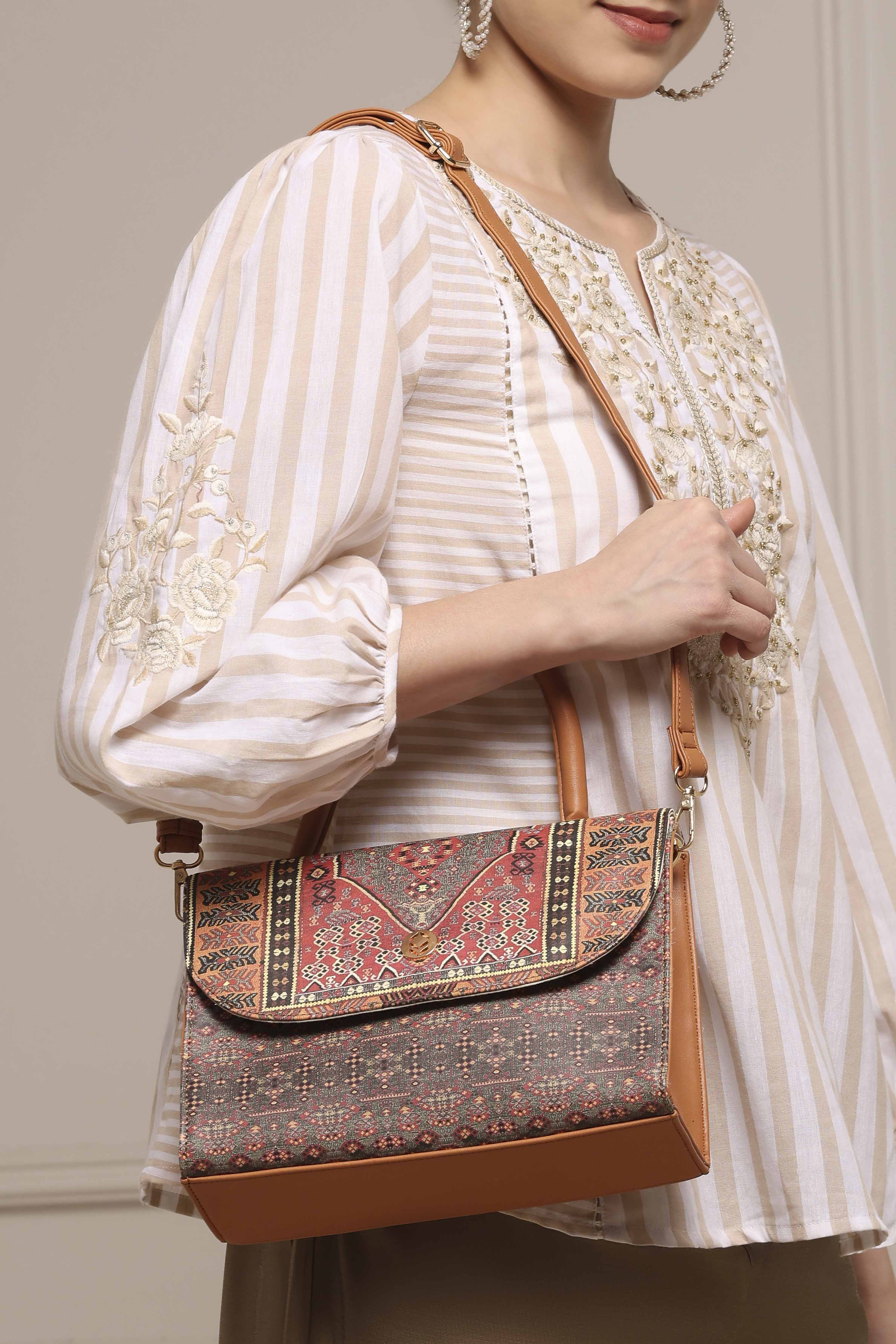 Green PU Satchel image number 7