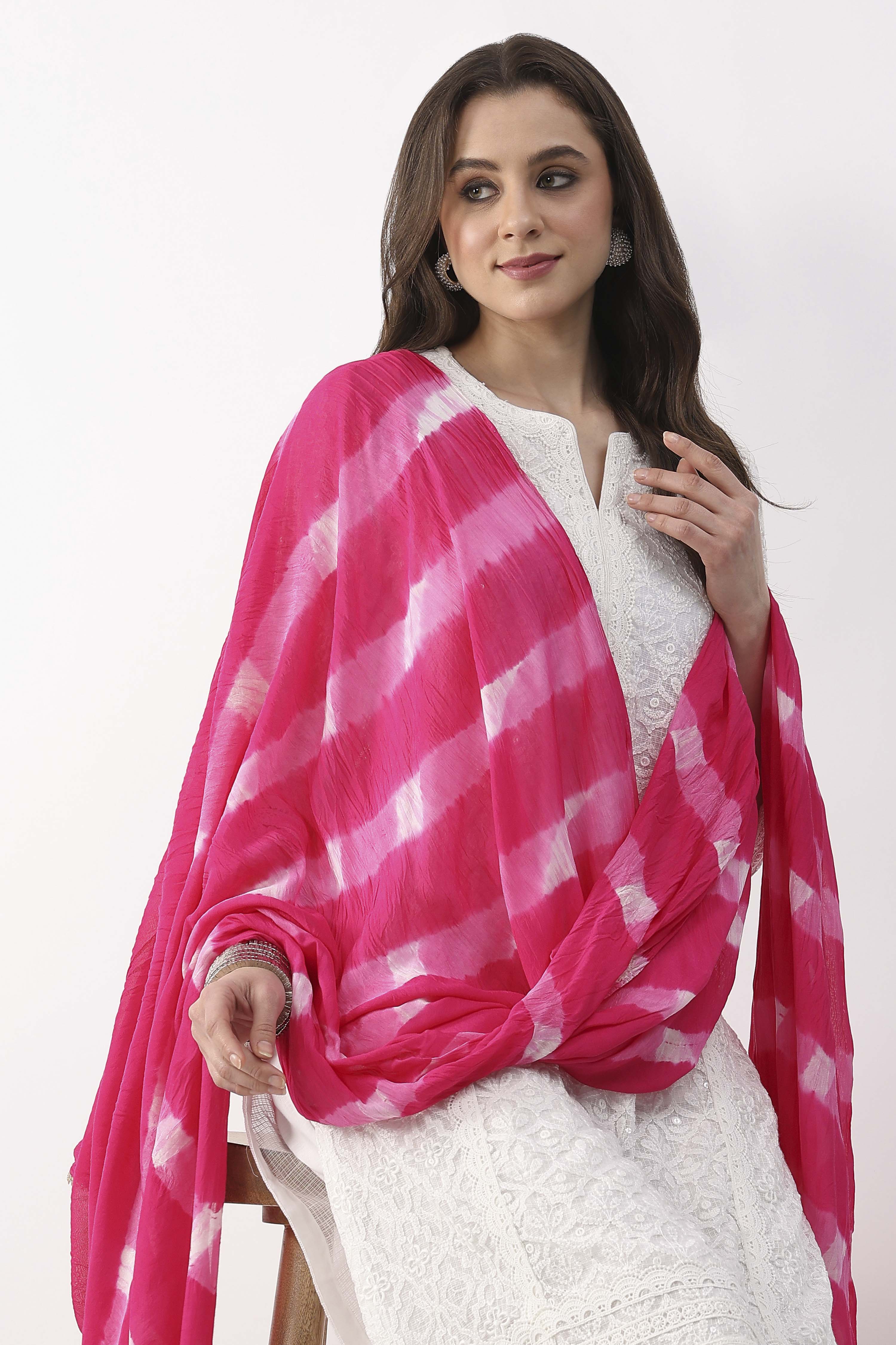 Pink  Na Dupatta image number 3