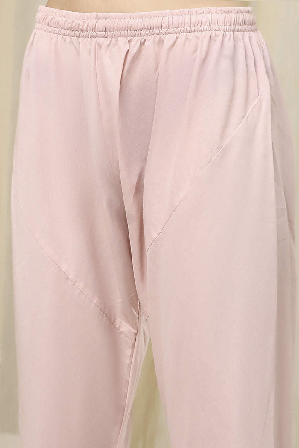 Beige Cotton Printed Anarkali Suit Set image number 2