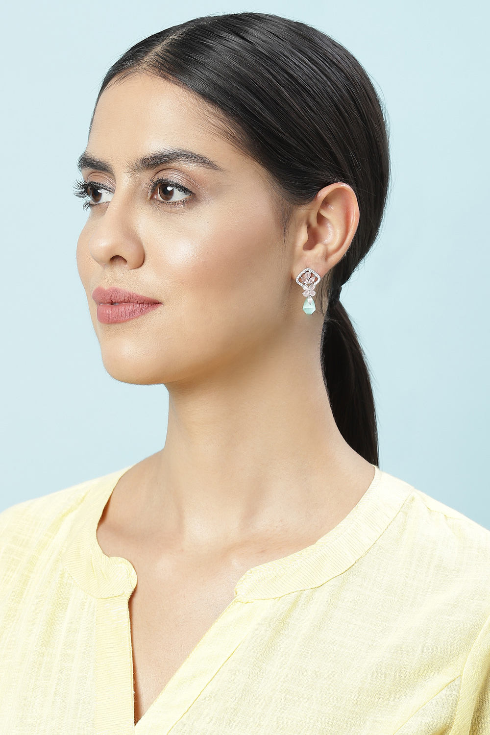 Pink Green Earrings image number 3