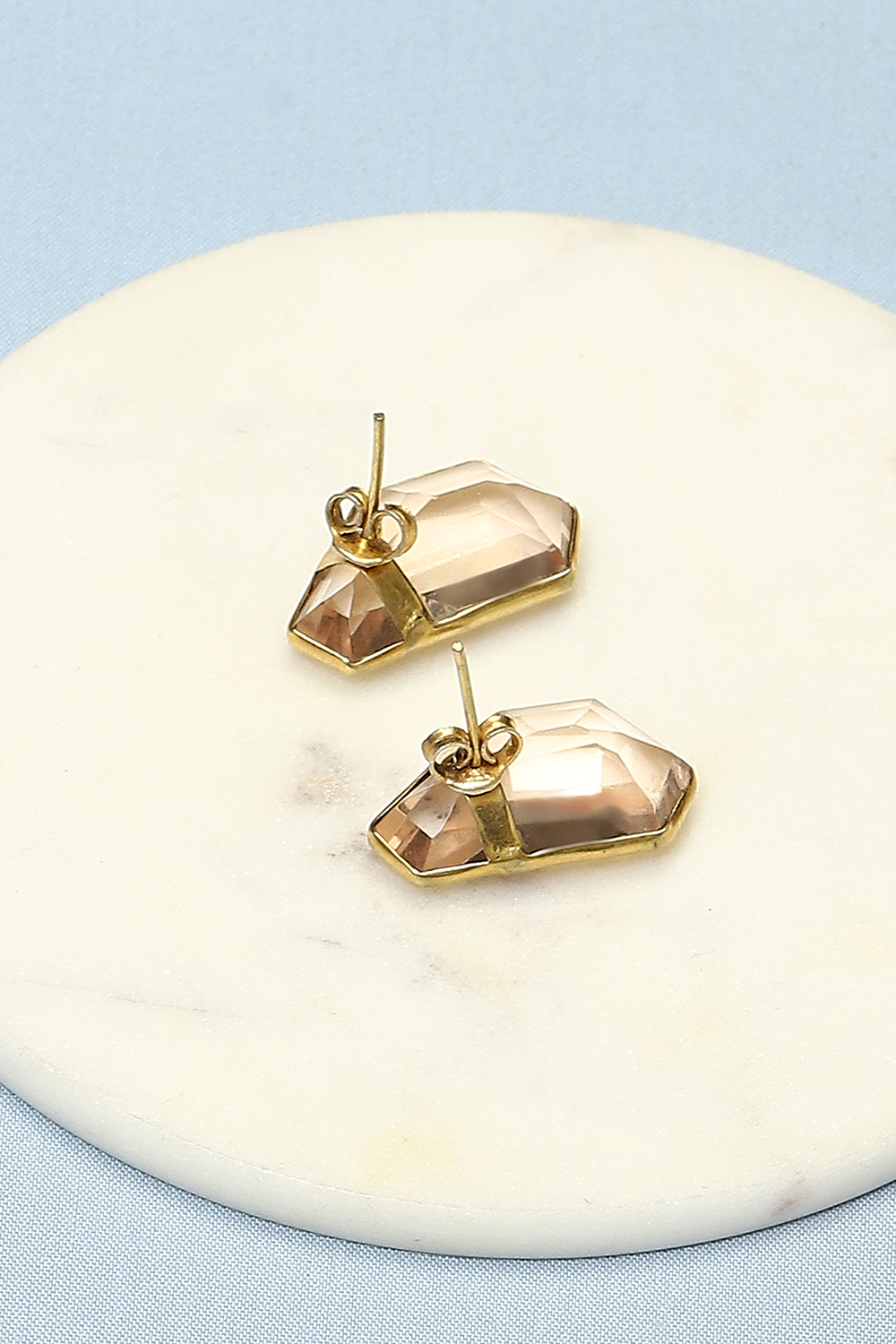 Crystal Brass Earrings image number 2