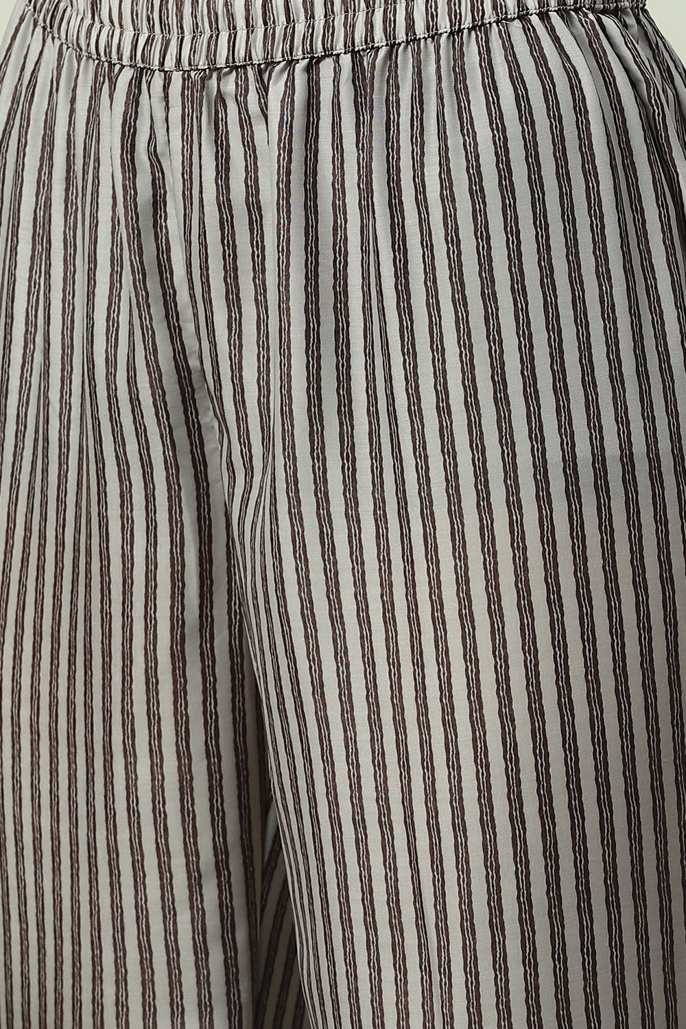 Brown Muslin Unstitched Suit Set image number 2