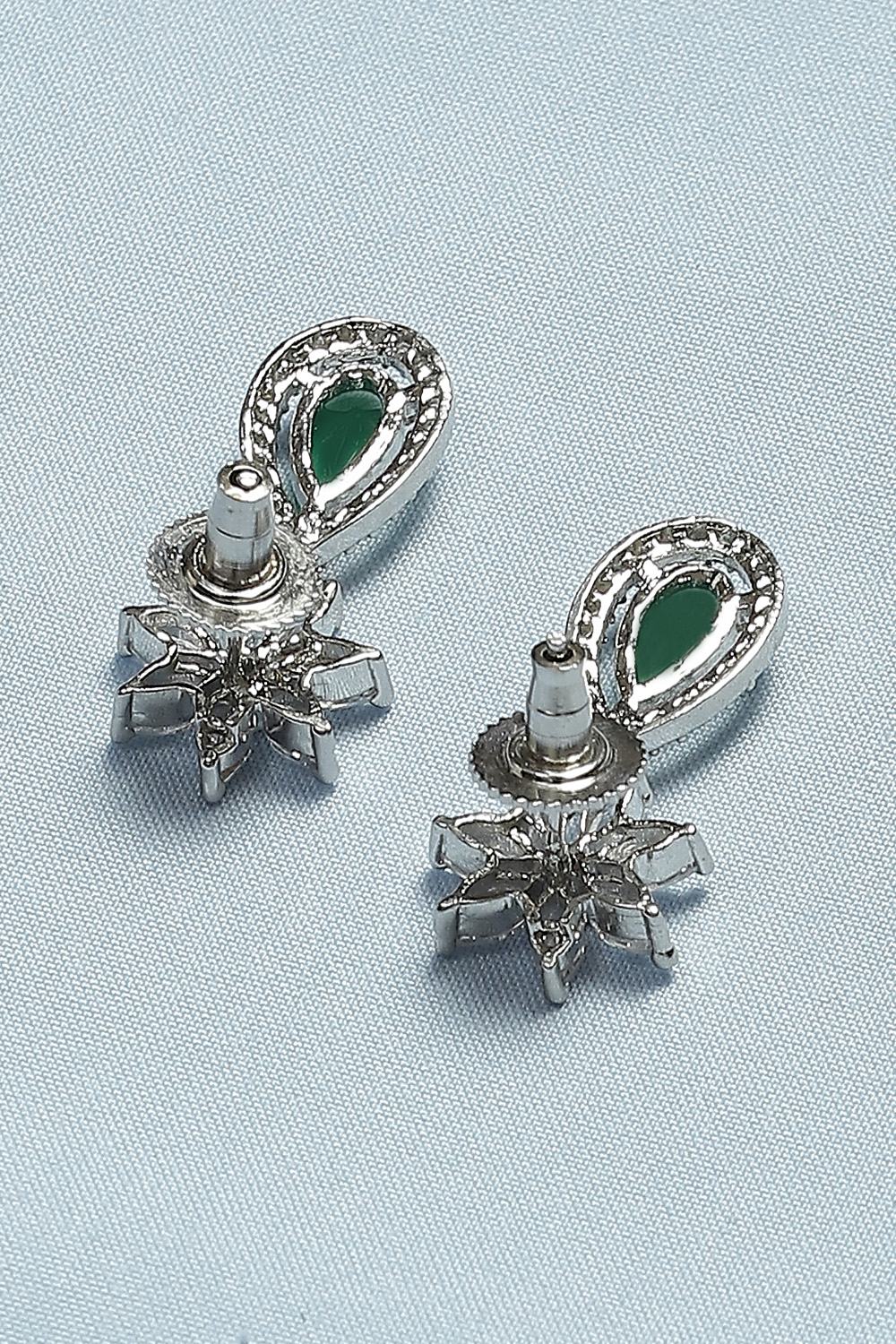 Green Brass Earrings image number 2