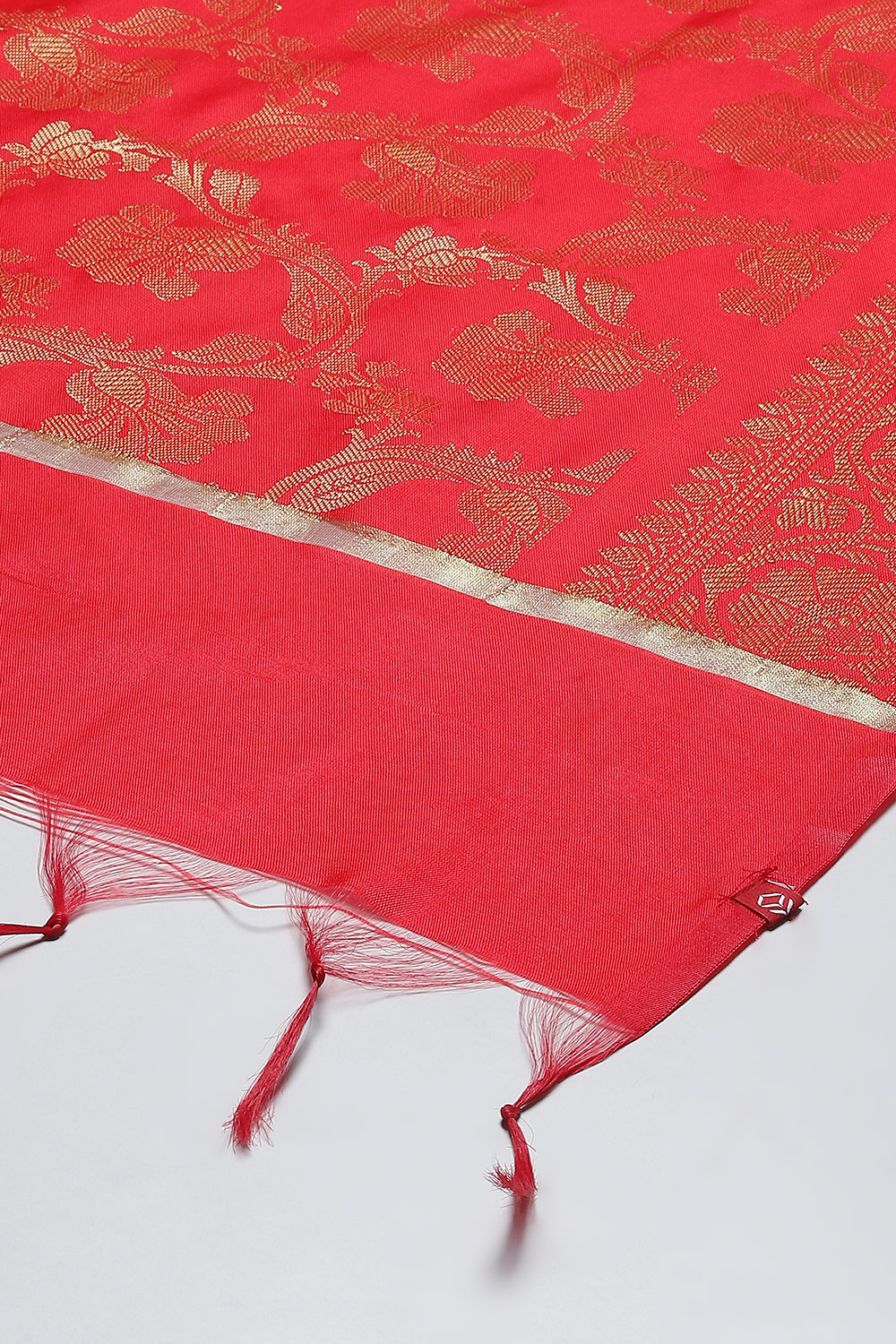 Fuschia Art Silk Yarndyed Dupatta image number 1