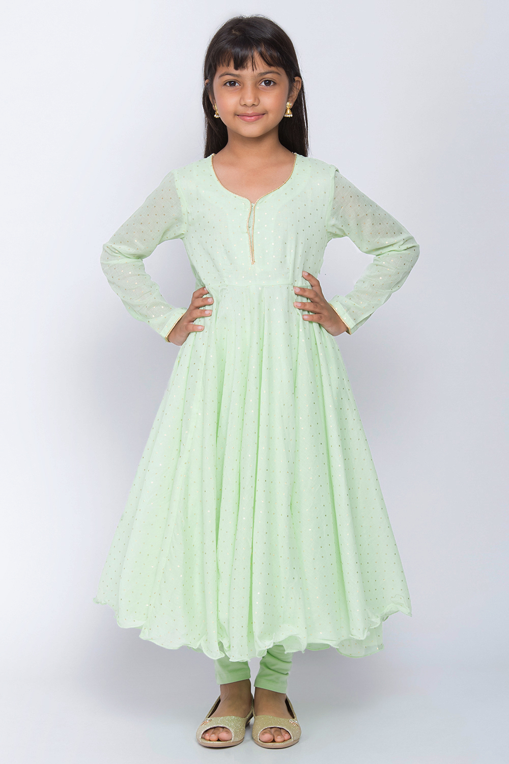 Mint Green Cotton Suit Set image number 4