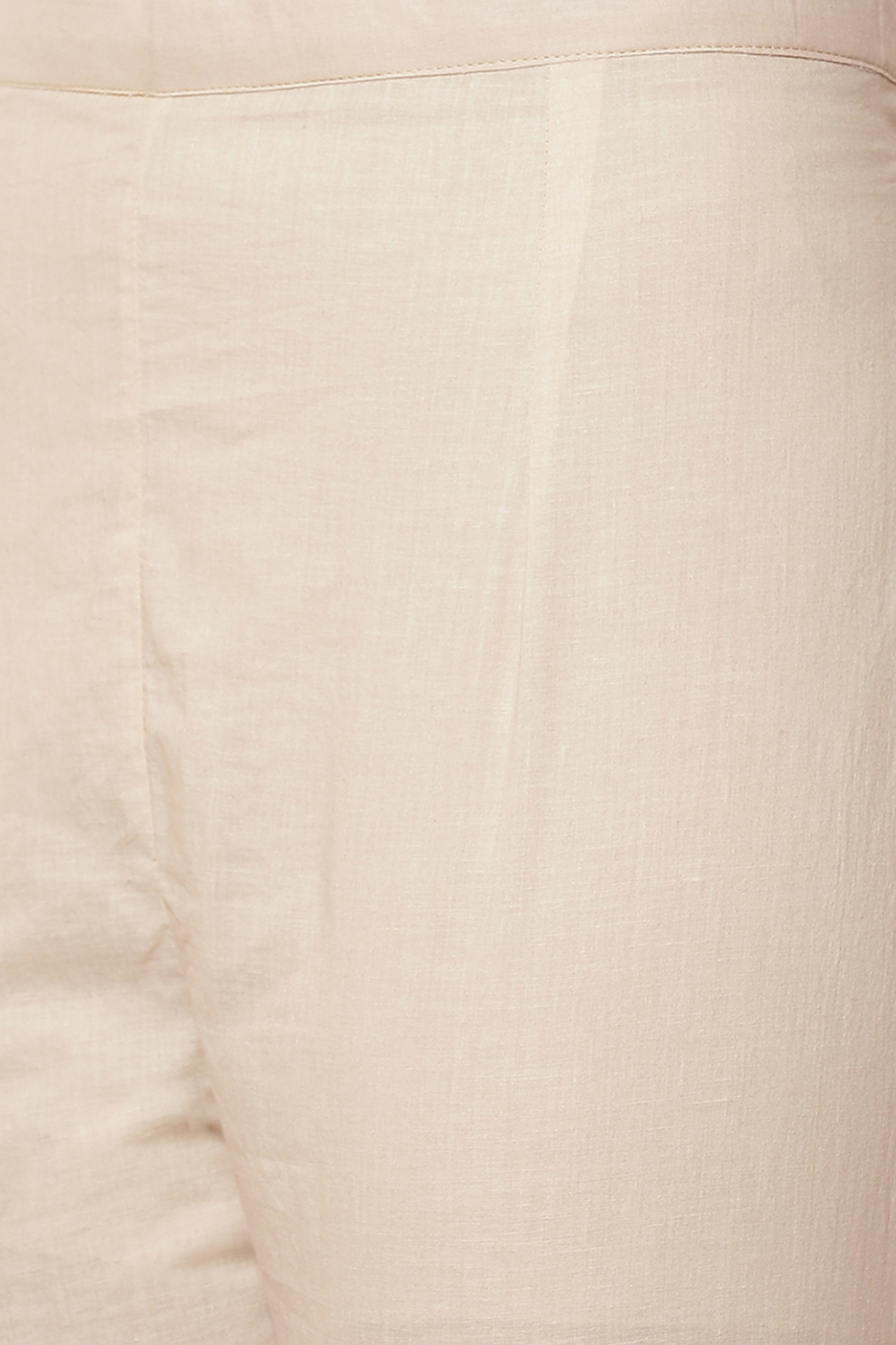 Beige Cotton Unstitched Suit Set image number 2