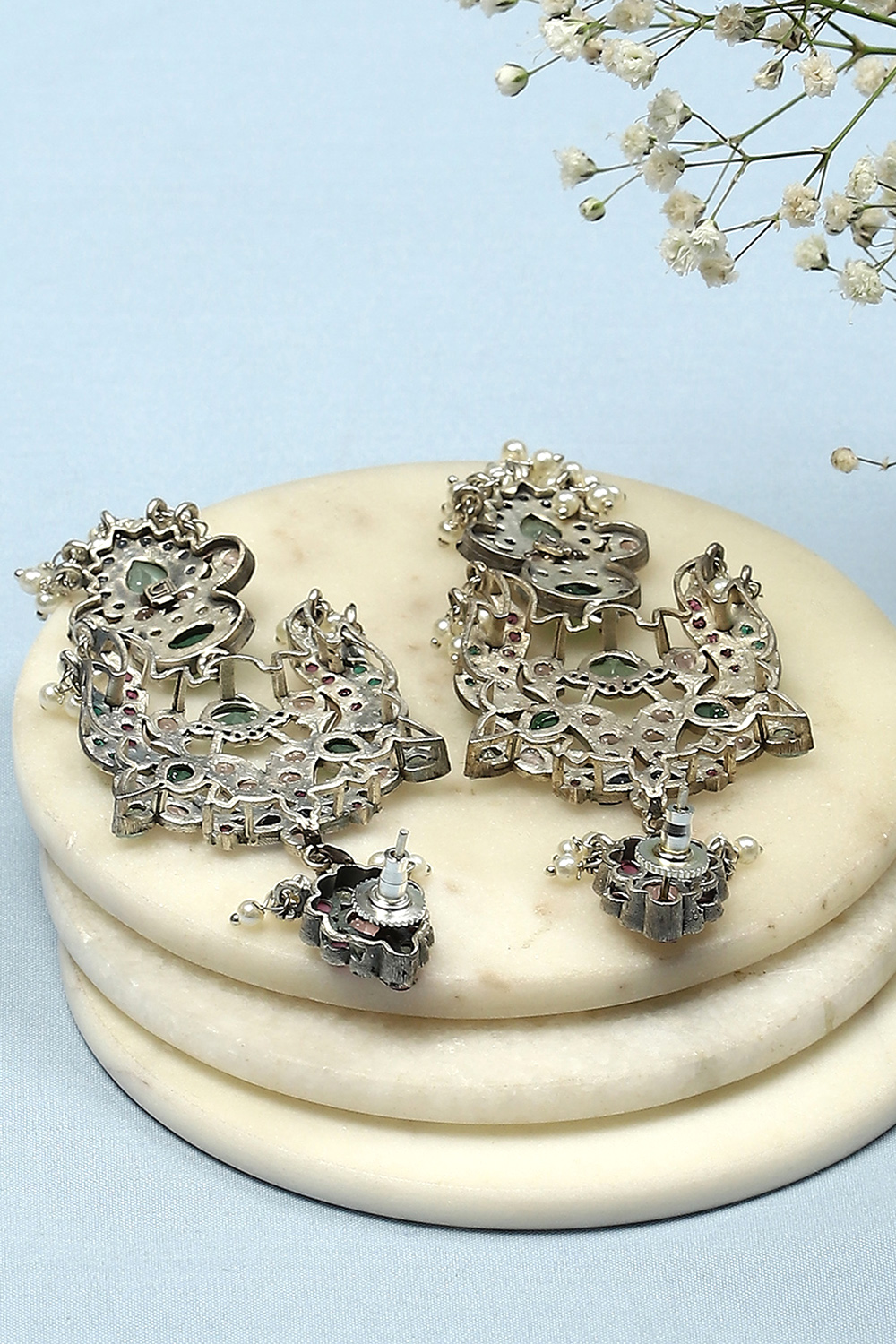 Multicolour Stone Earrings image number 2