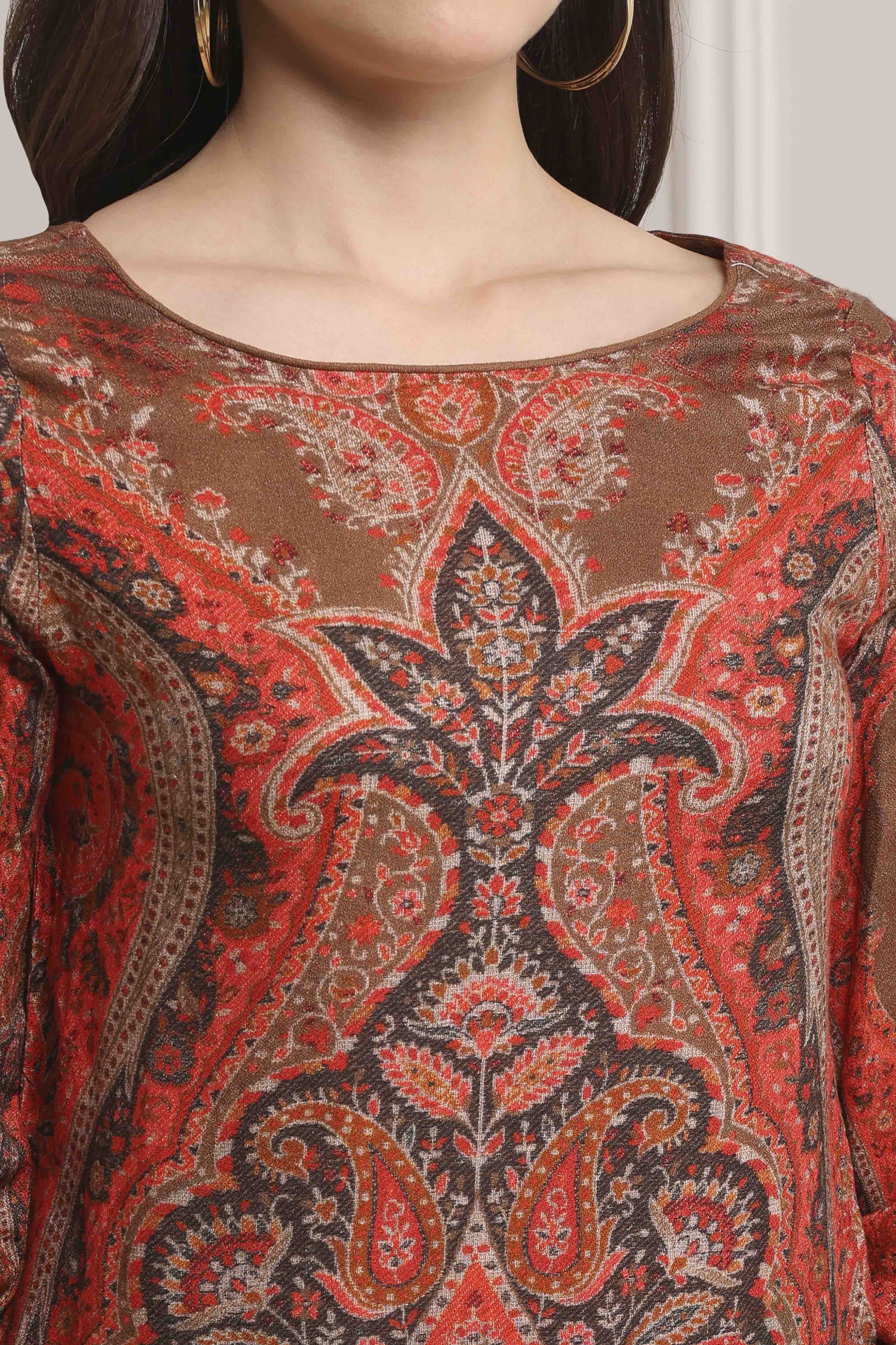 Beige Viscose Rayon Straight Kurta Pants Set image number 1