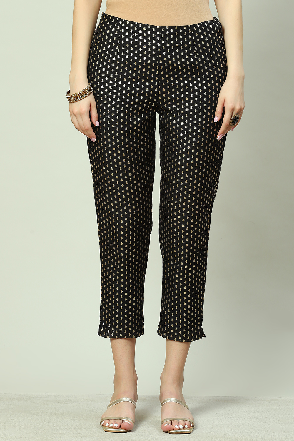 Black Polycotton Pants image number 3