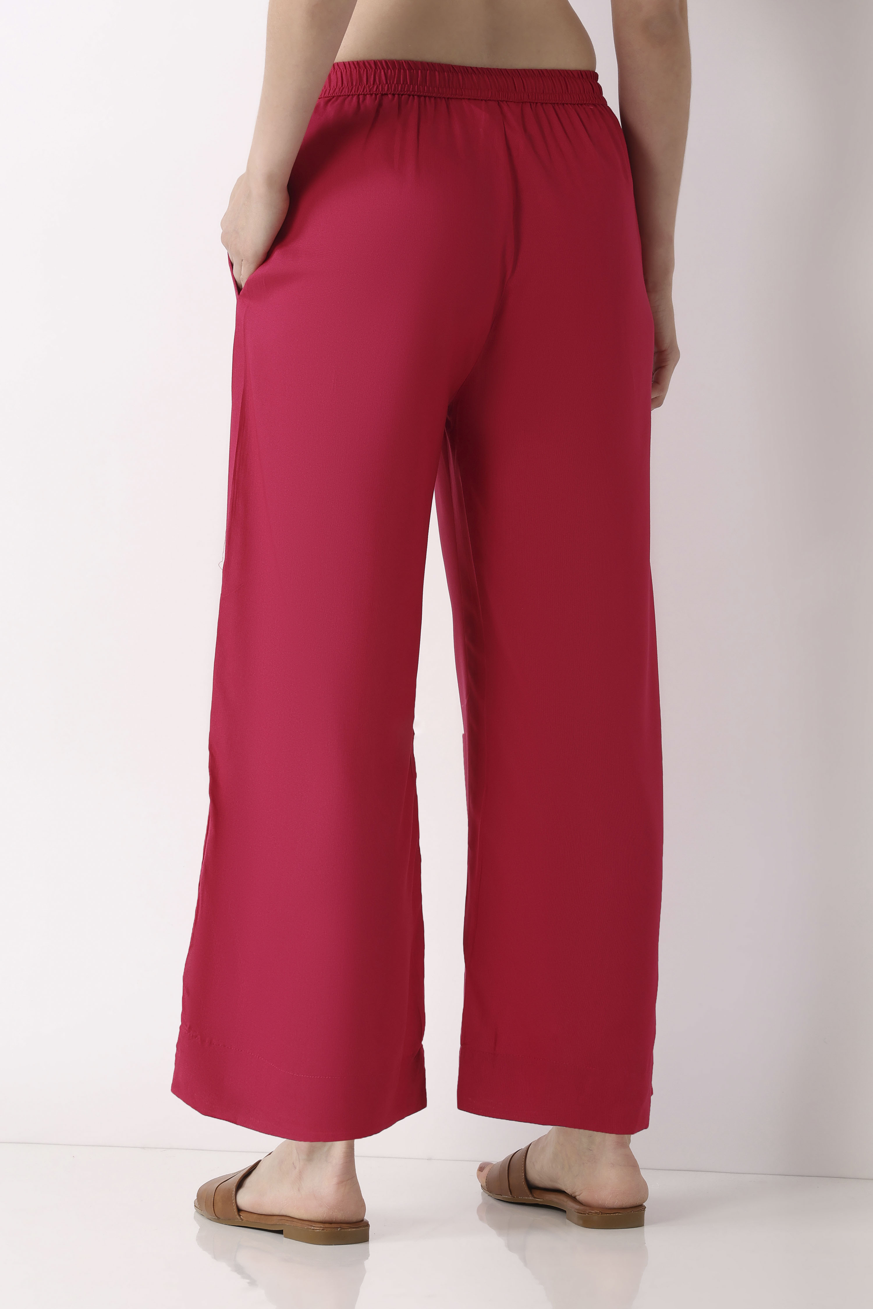 Black Rayon Palazzo image number 5