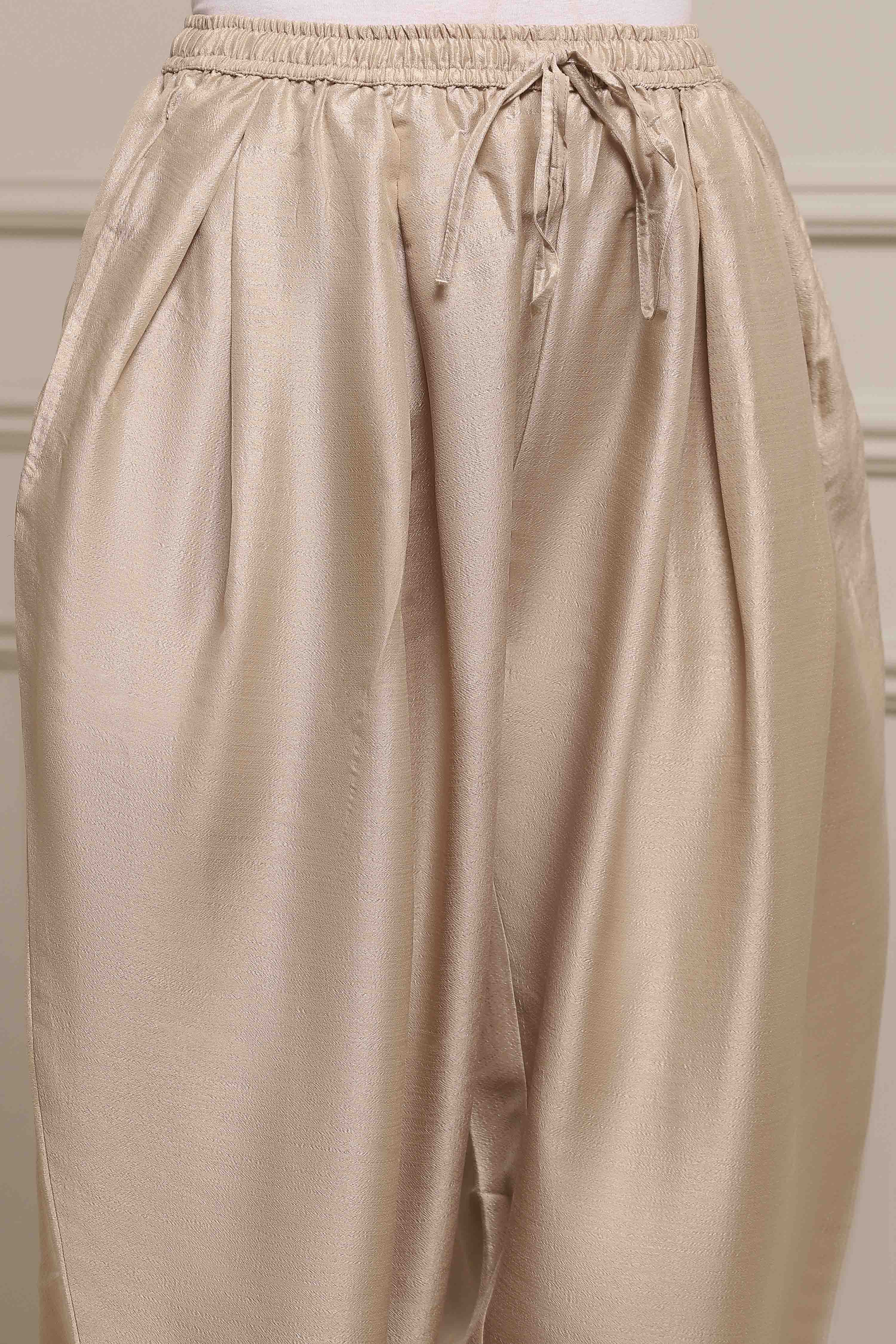 Beige Polyester Palazzo Pants image number 1